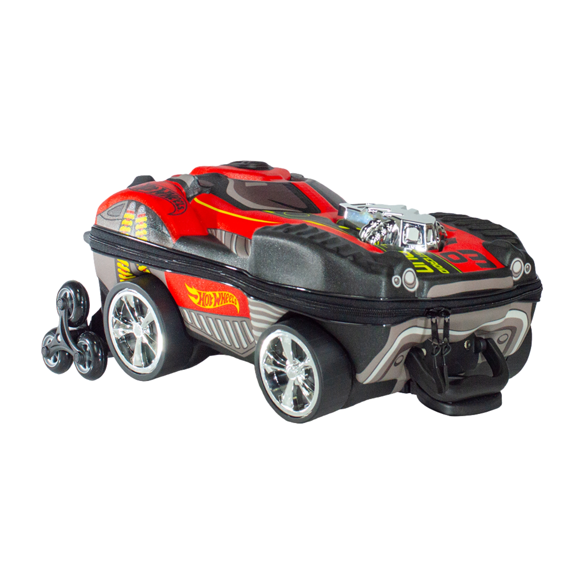 Mala Infantil Hot Wheels Dune a Soar Motor Cromo com Rodinha Tripla Diplomata - 2510BM25