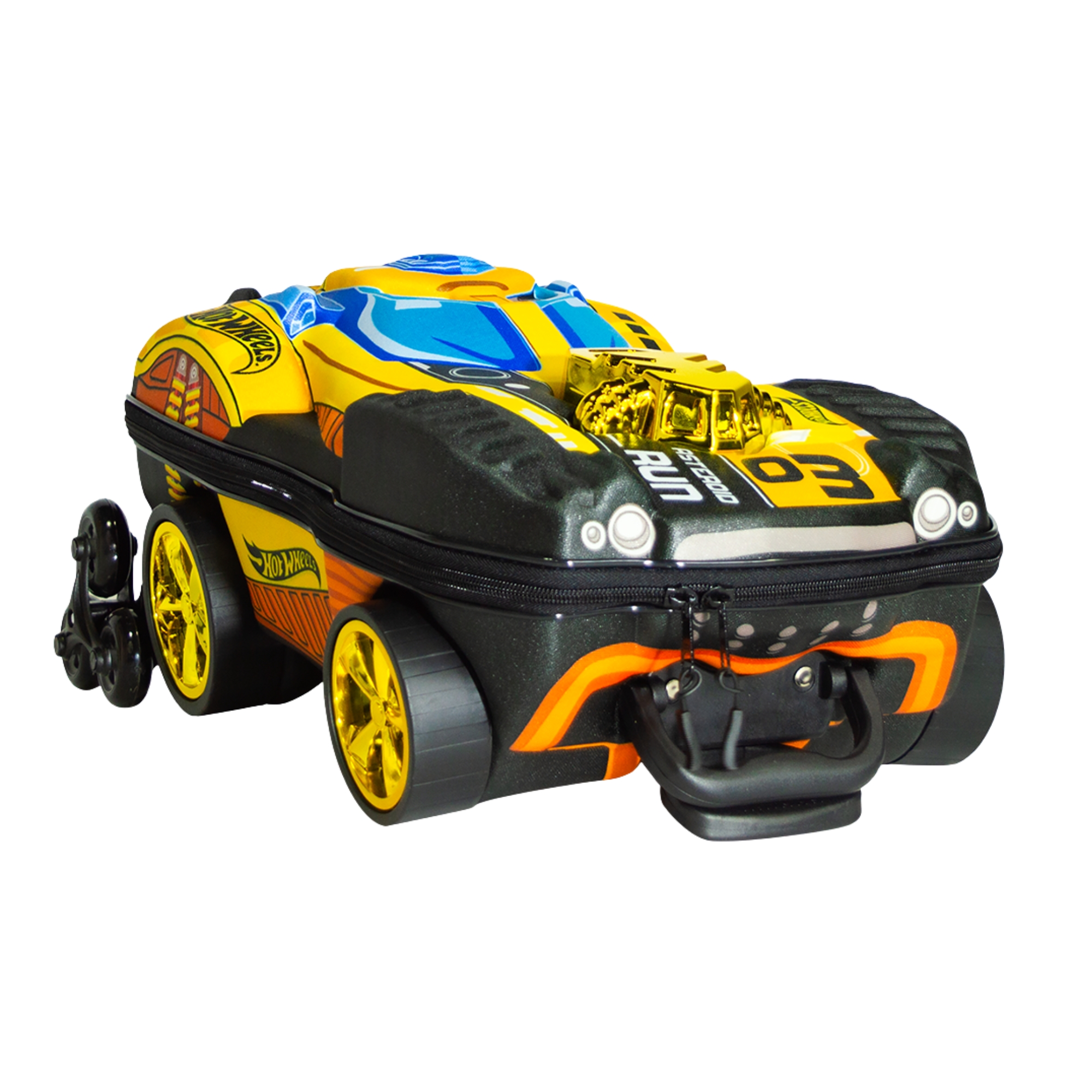 Mala Infantil Hot Wheels Dune a Soar Motor Dourado com Rodinha Tripla Diplomata - 2510CM25