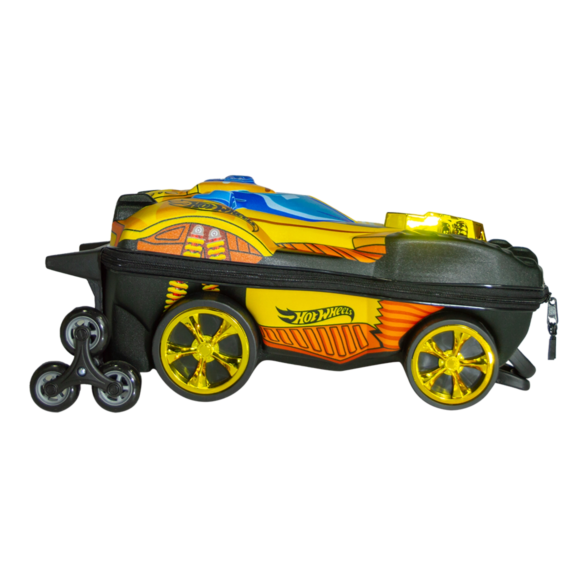 Mala Infantil Hot Wheels Dune a Soar Motor Dourado com Rodinha Tripla Diplomata - 2510CM25