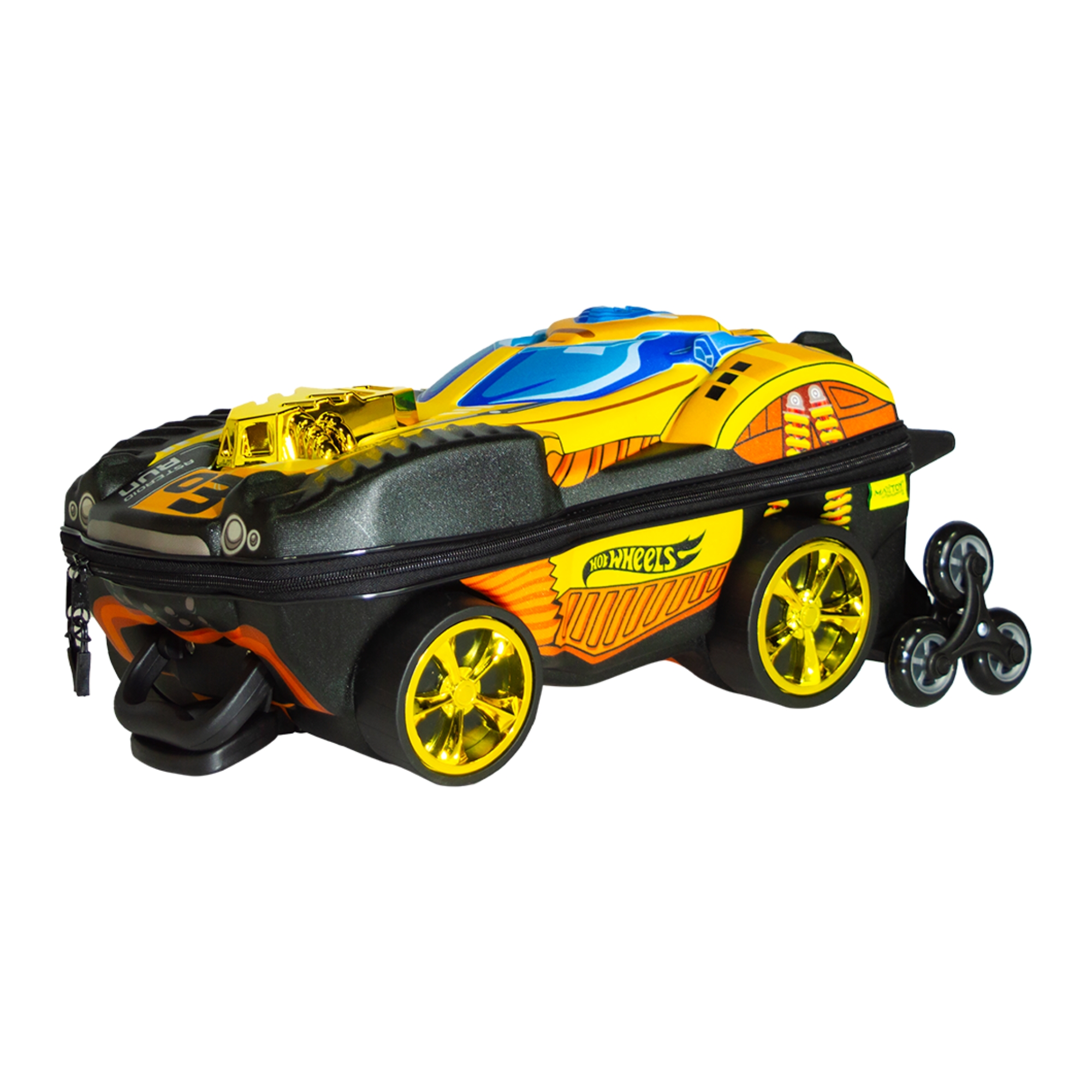 Mala Infantil Hot Wheels Dune a Soar Motor Dourado com Rodinha Tripla Diplomata - 2510CM25