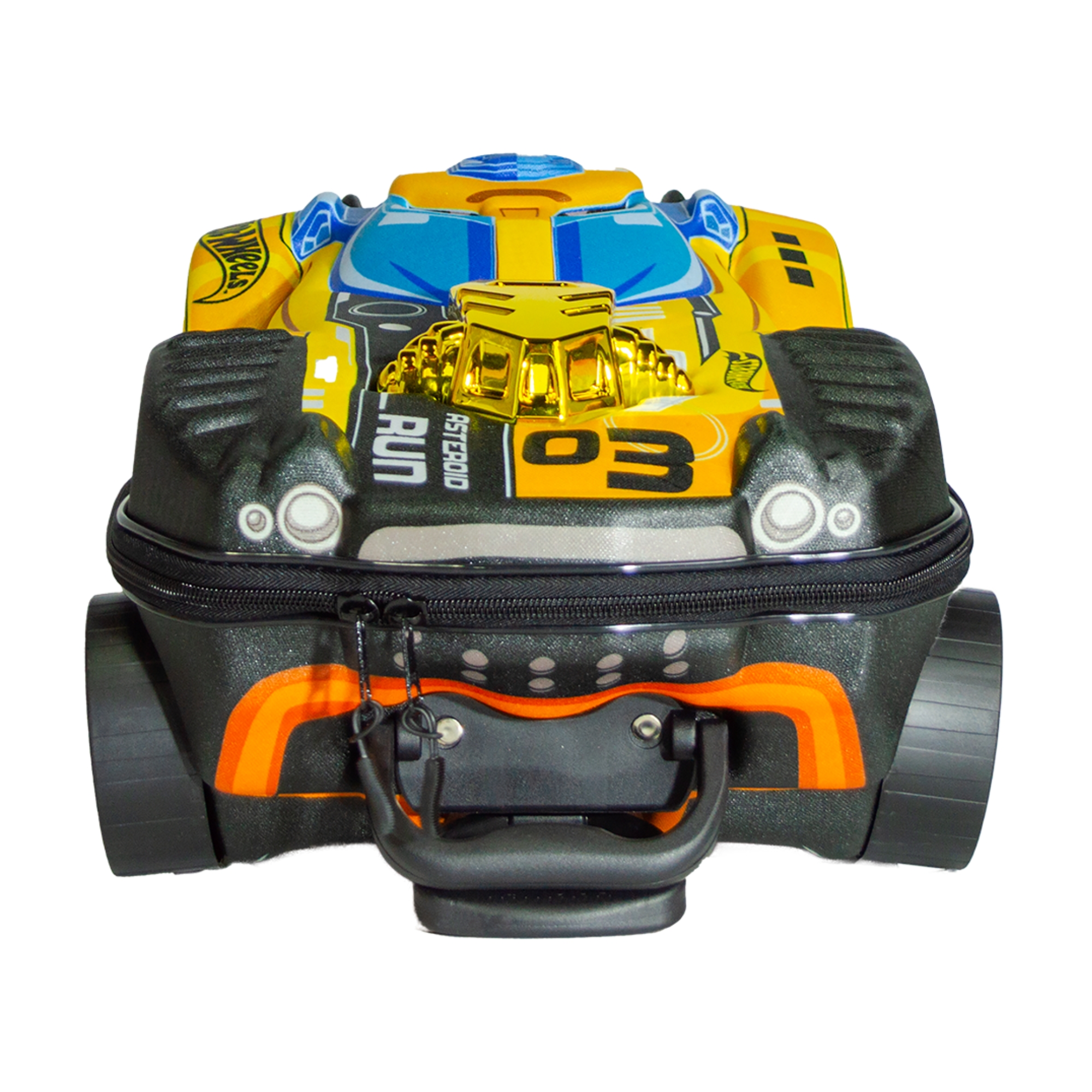 Mala Infantil Hot Wheels Dune a Soar Motor Dourado com Rodinha Tripla Diplomata - 2510CM25