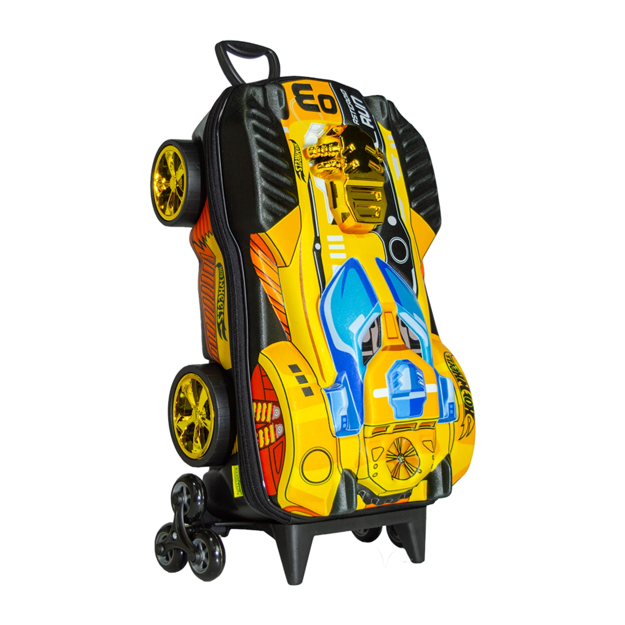 Mala Infantil Hot Wheels Dune a Soar Motor Dourado com Rodinha Tripla Diplomata - 2510CM25