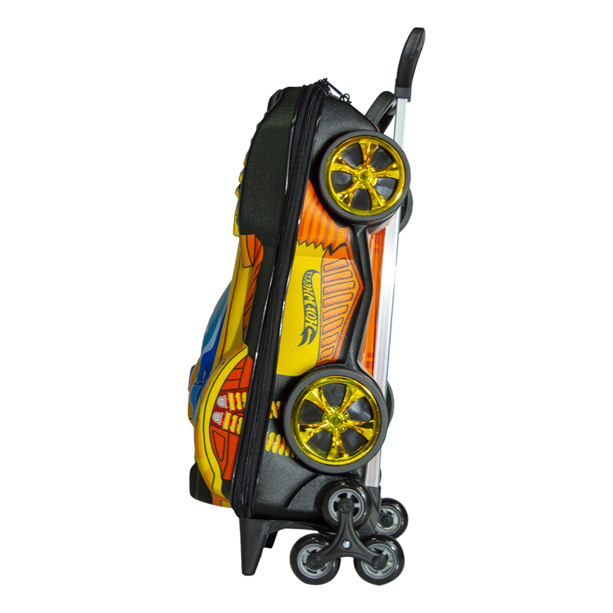 Mala Infantil Hot Wheels Dune a Soar Motor Dourado com Rodinha Tripla Diplomata - 2510CM25