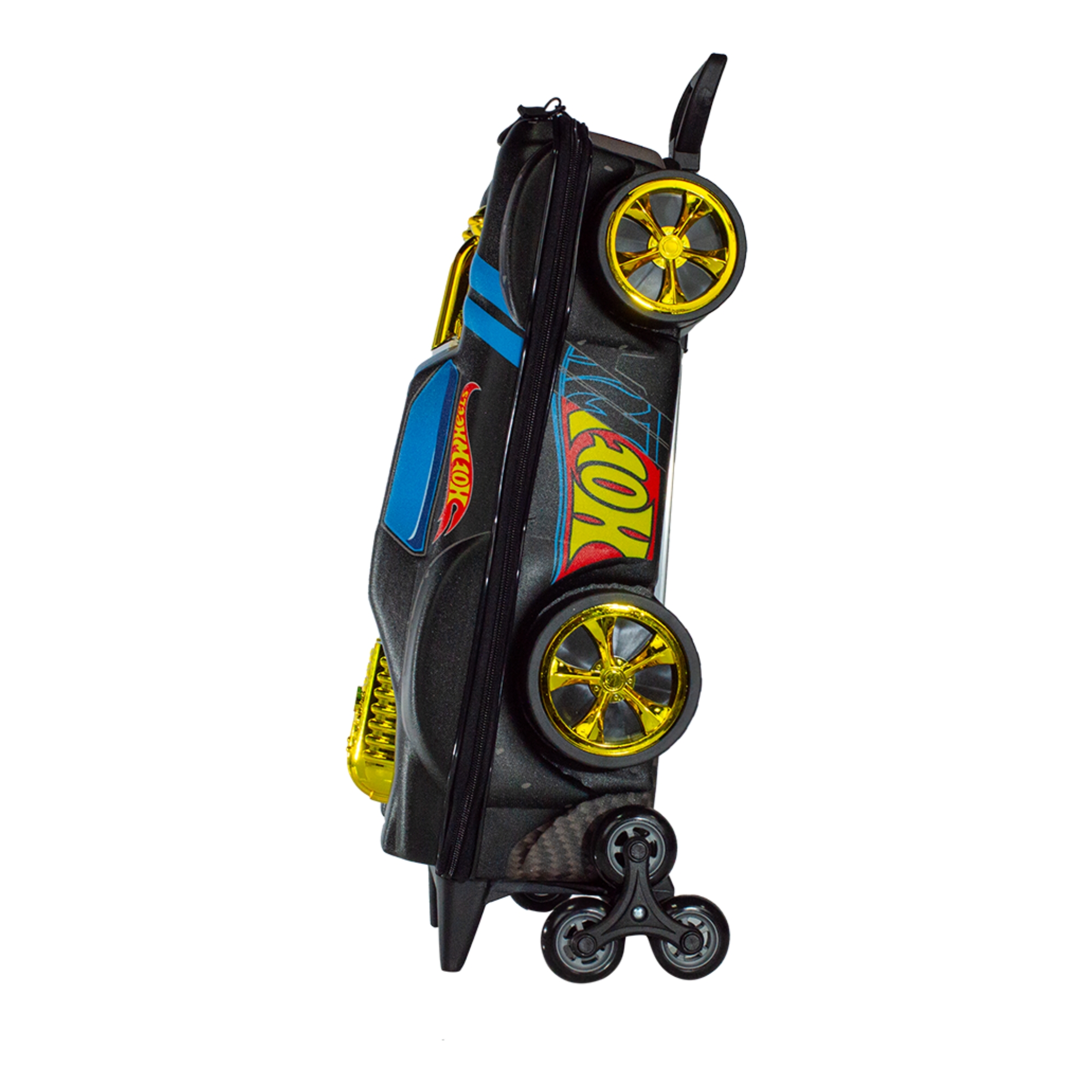Mala Infantil Hot Wheels Night Shifter Preto Motor Dourado com Rodinha Tripla Diplomata - 2520AM25