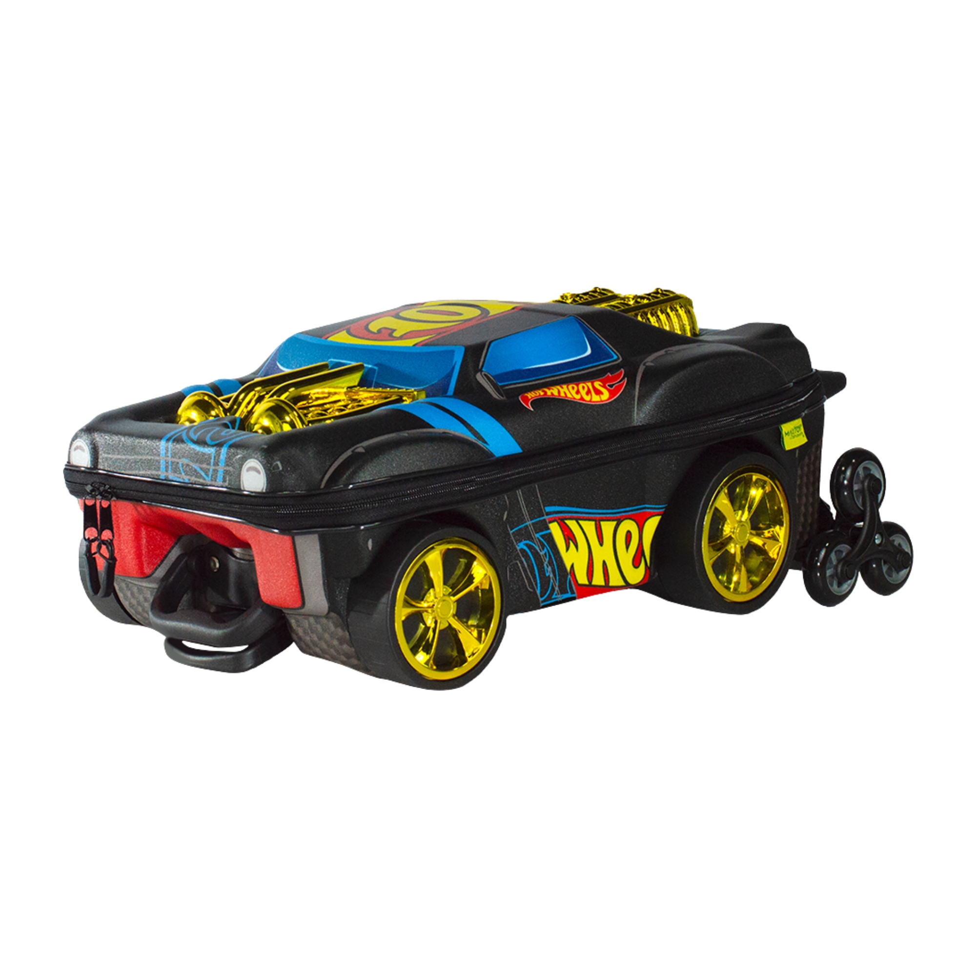 Mala Infantil Hot Wheels Night Shifter Preto Motor Dourado com Rodinha Tripla Diplomata - 2520AM25