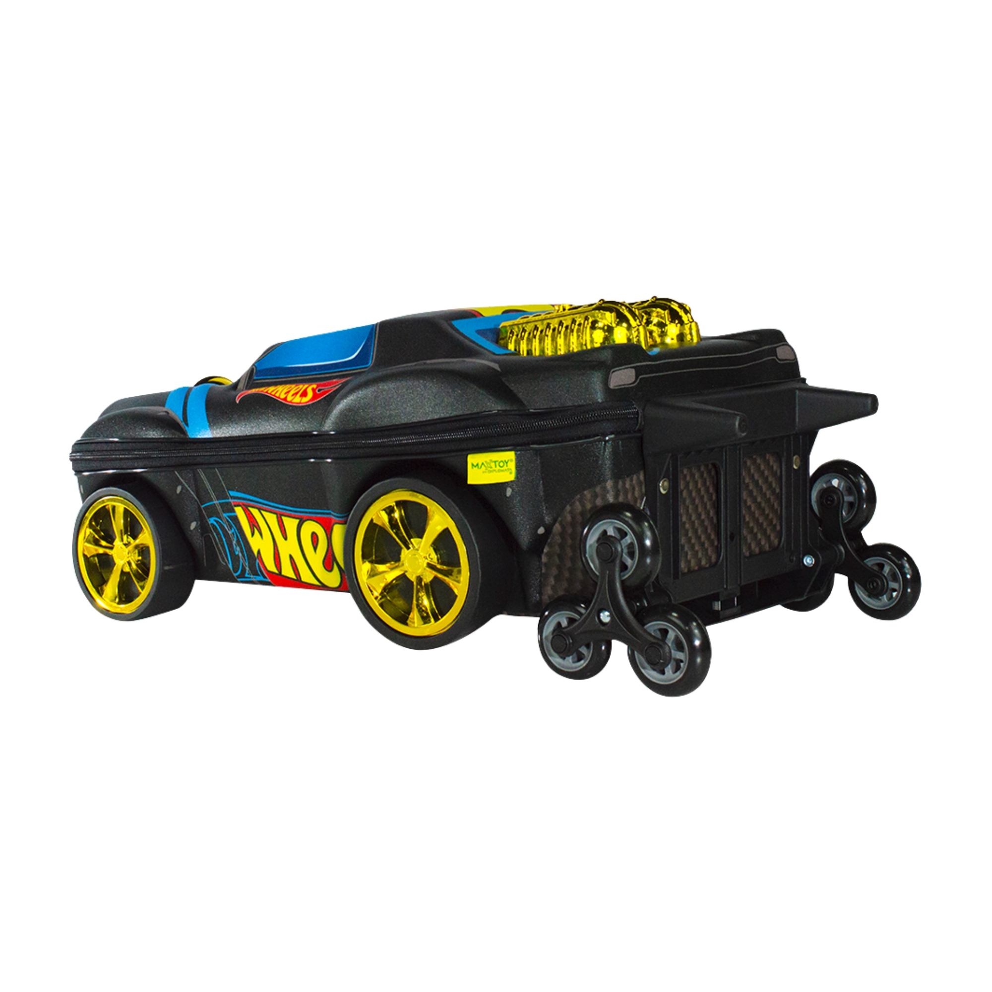 Mala Infantil Hot Wheels Night Shifter Preto Motor Dourado com Rodinha Tripla Diplomata - 2520AM25