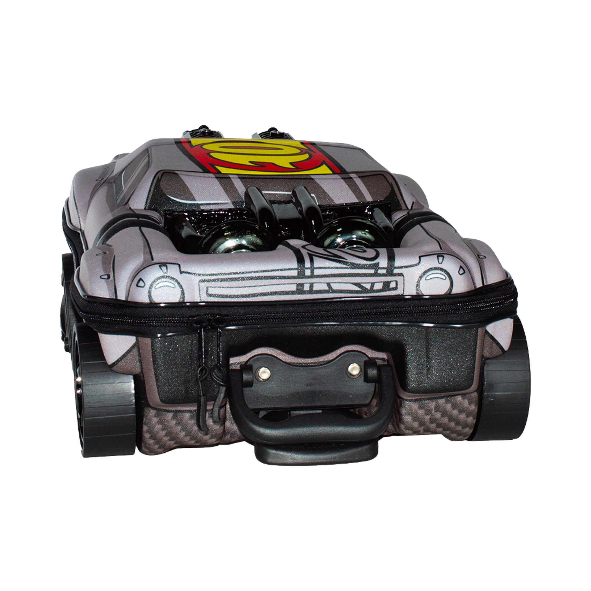 Mala Infantil Hot Wheels Night Shifter Cinza Motor Preto c/ Rodinha Tripla Diplomata - 2520CM25