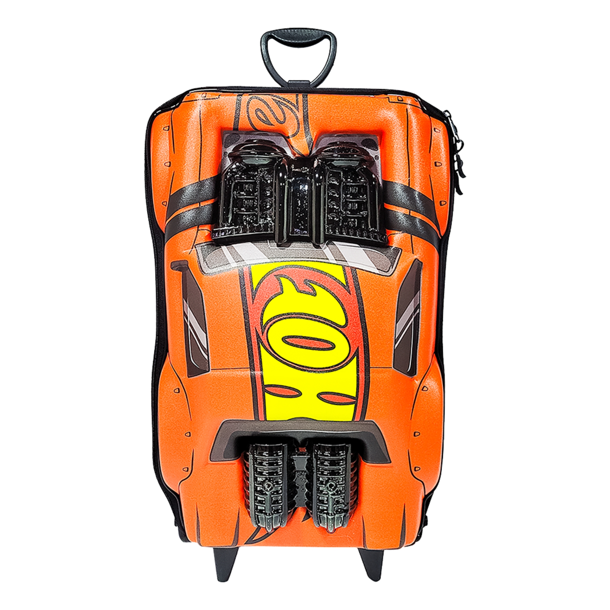 Mala Infantil Hot Wheels Night Shifter Laranja Motor Preto com Rodinha Tripla Diplomata - 2520DM25