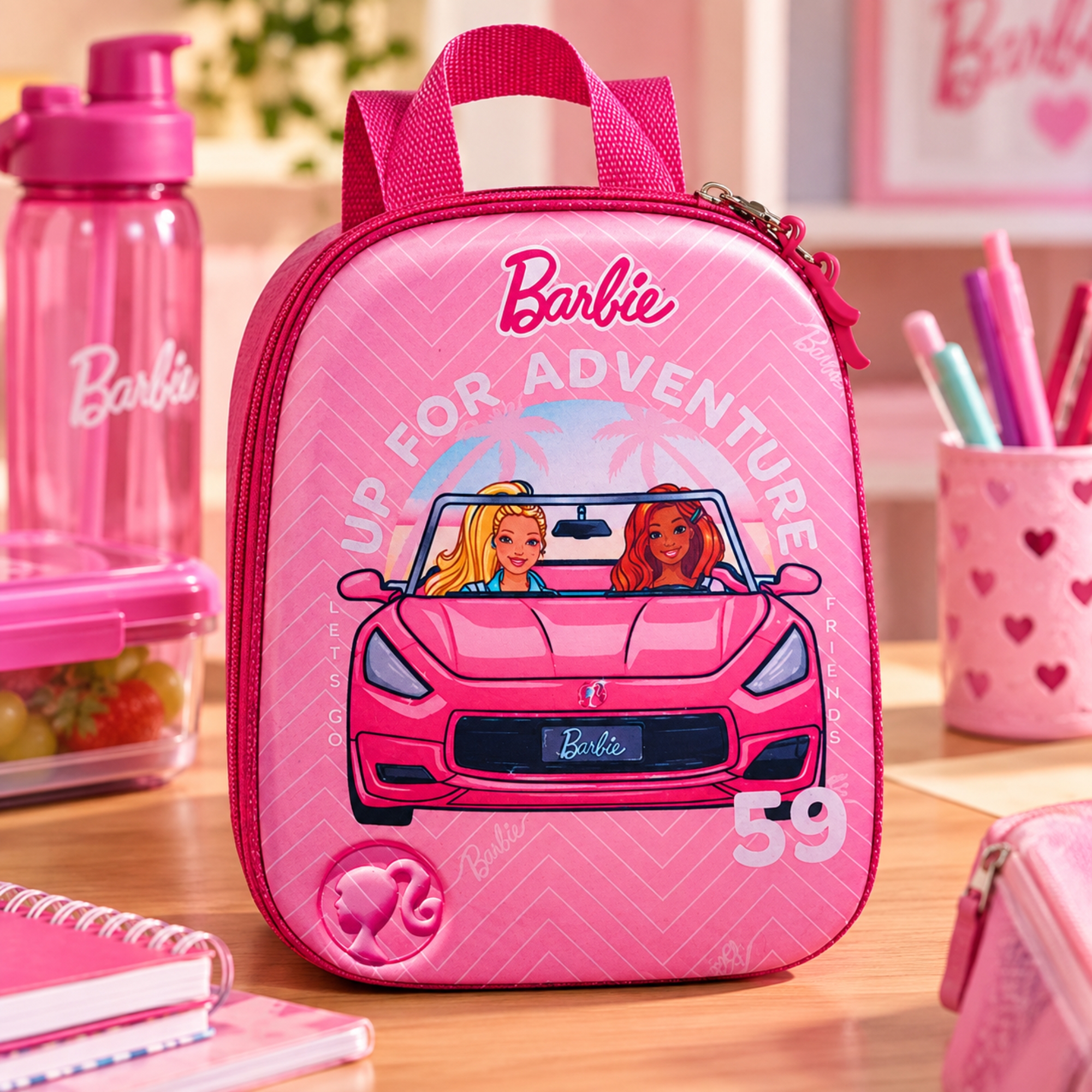 Mochila Infantil Barbie Conversível c/ Alça de Costas Diplomata - 2600DX25