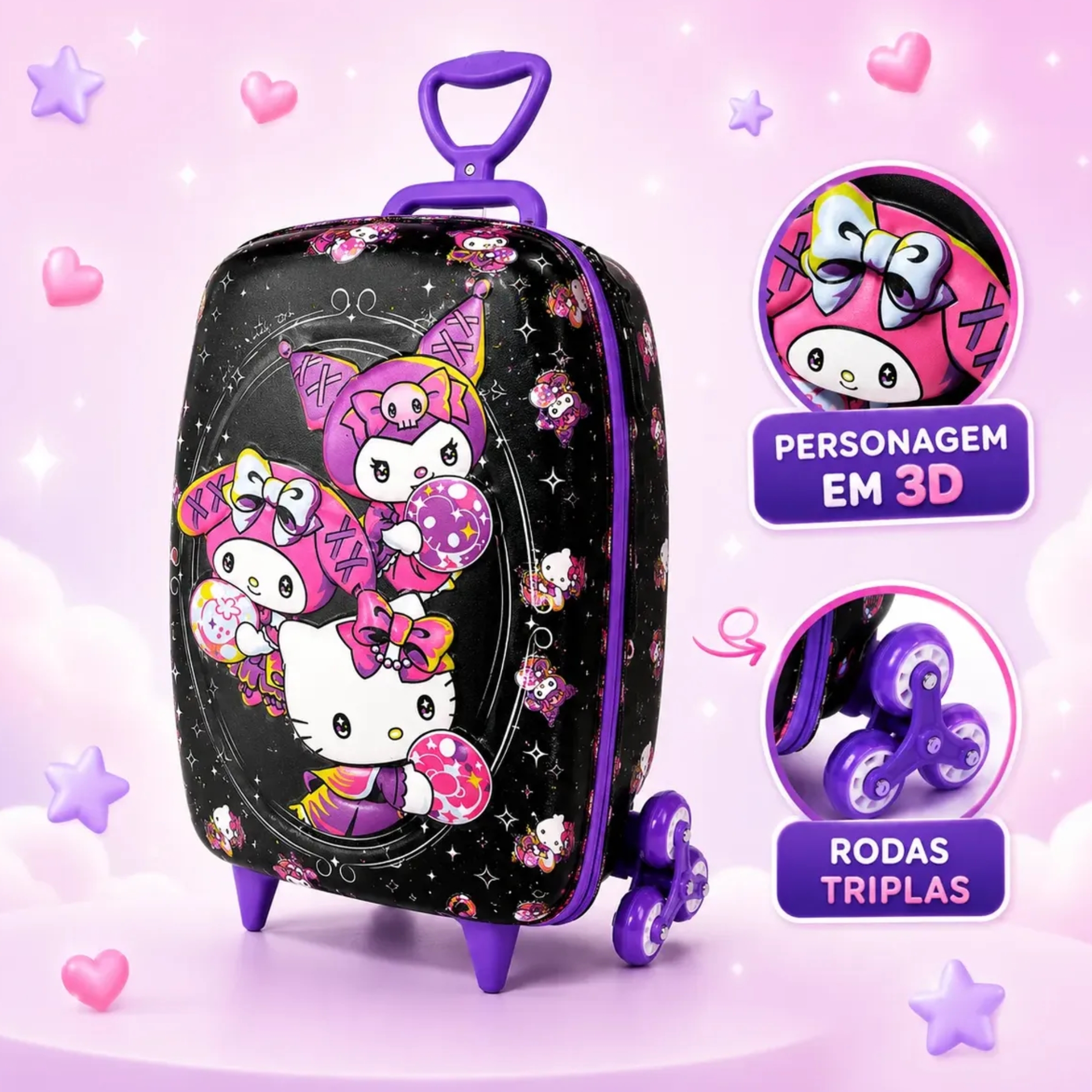 Mala Infantil Hello Kitty Amigas Diplomata - 2823AM26