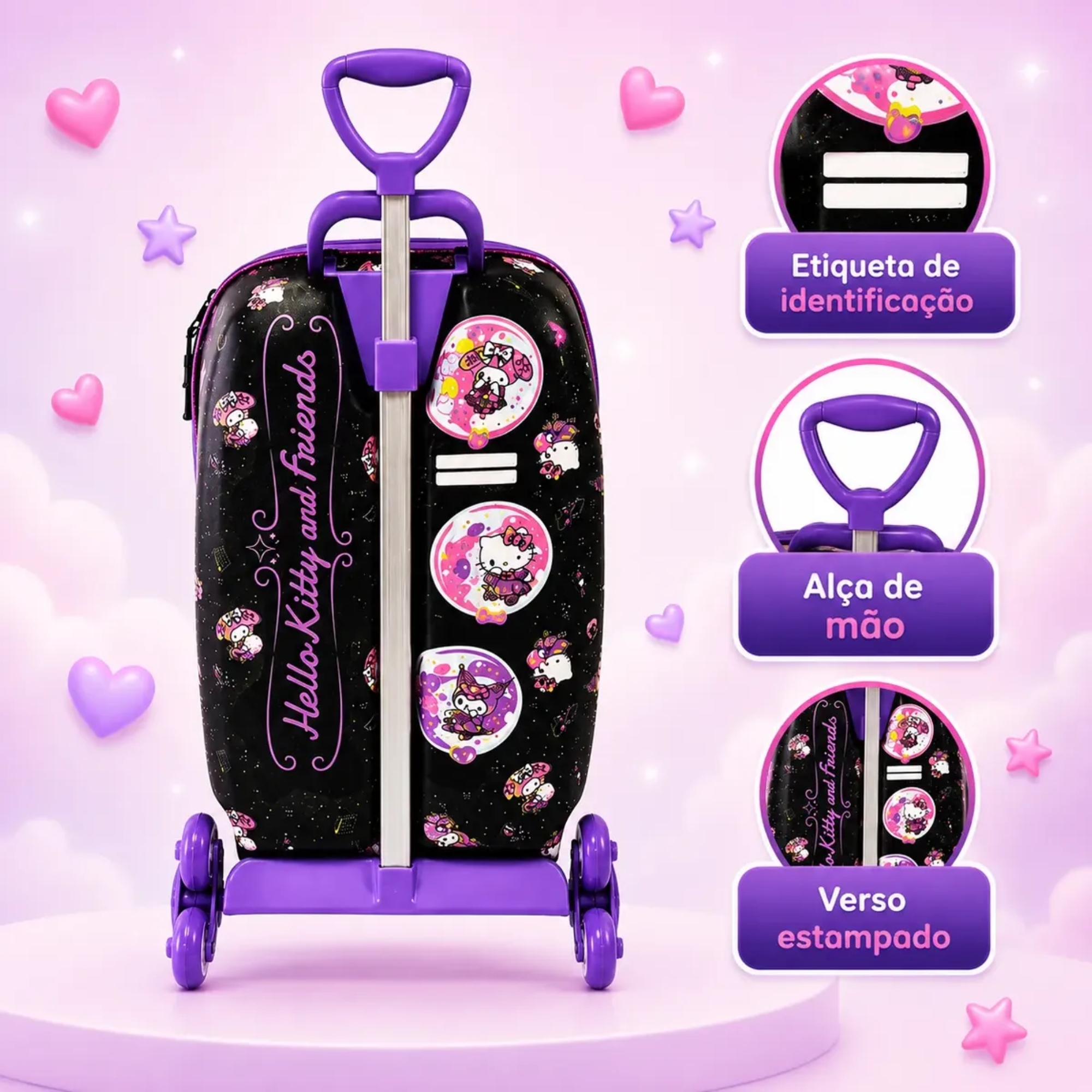 Mala Infantil Hello Kitty Amigas Diplomata - 2823AM26
