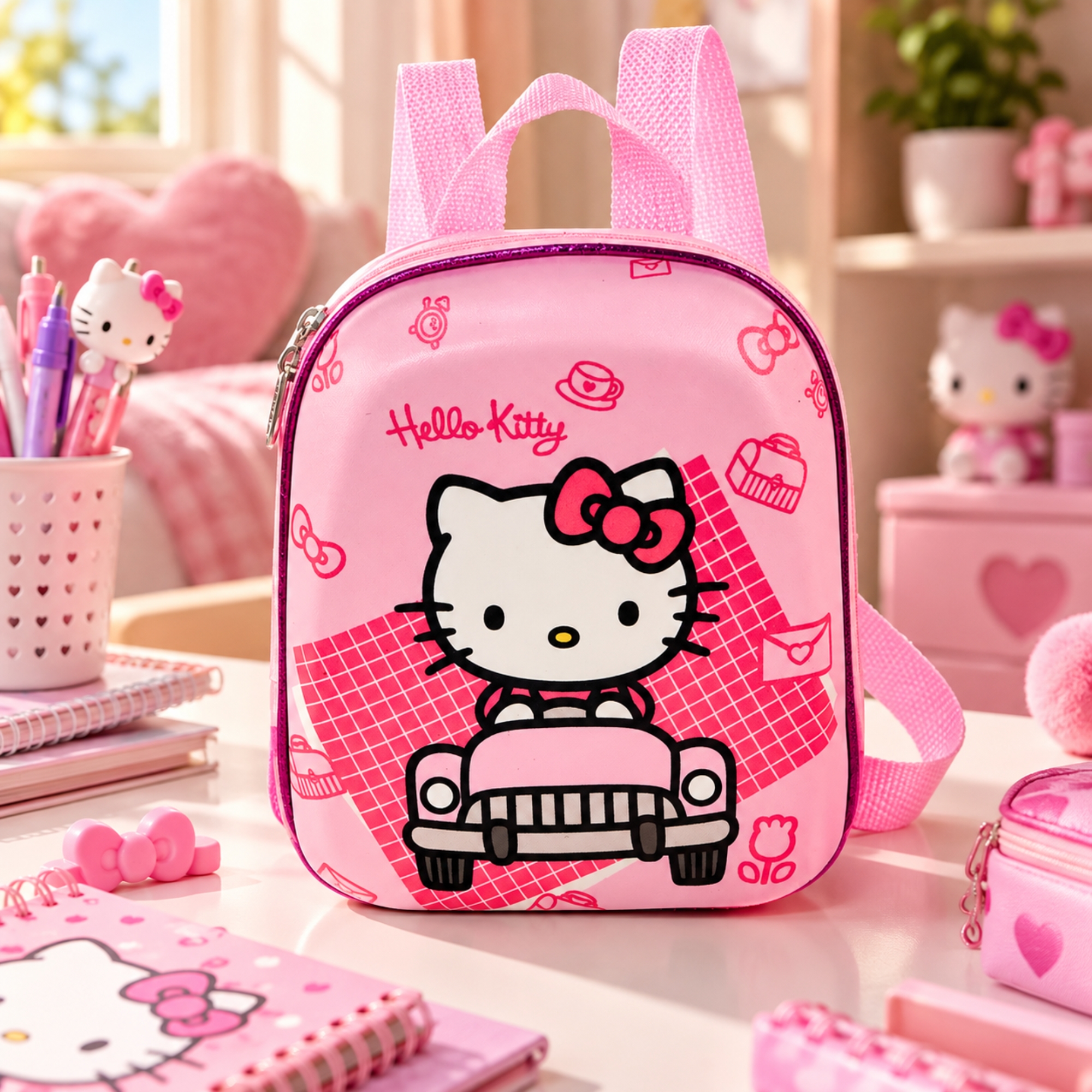 Mochila Infantil Hello Kitty Carro Diplomata - 2823BX23