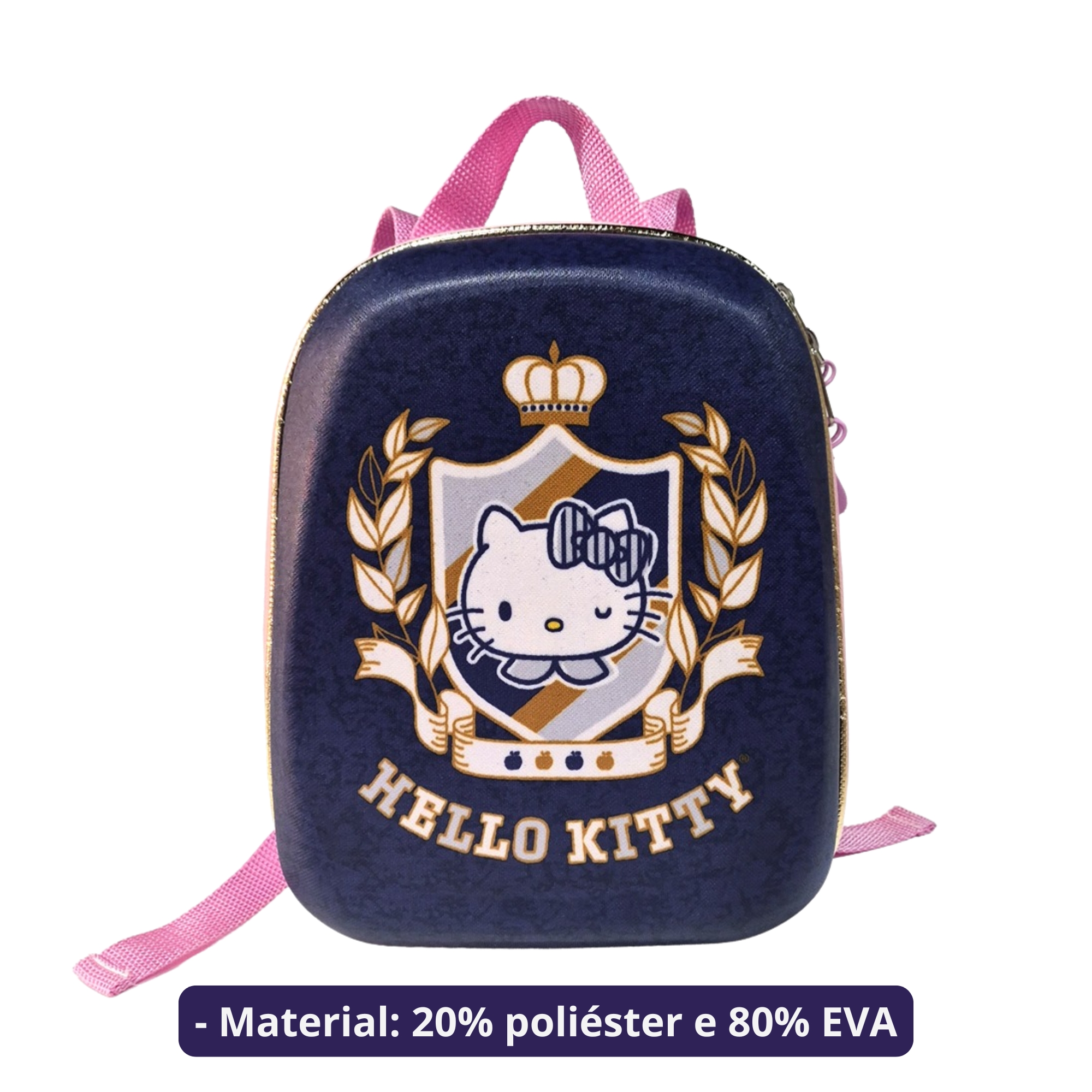 Mochila Infantil Hello Kitty Brasão Diplomata - 2823BX26