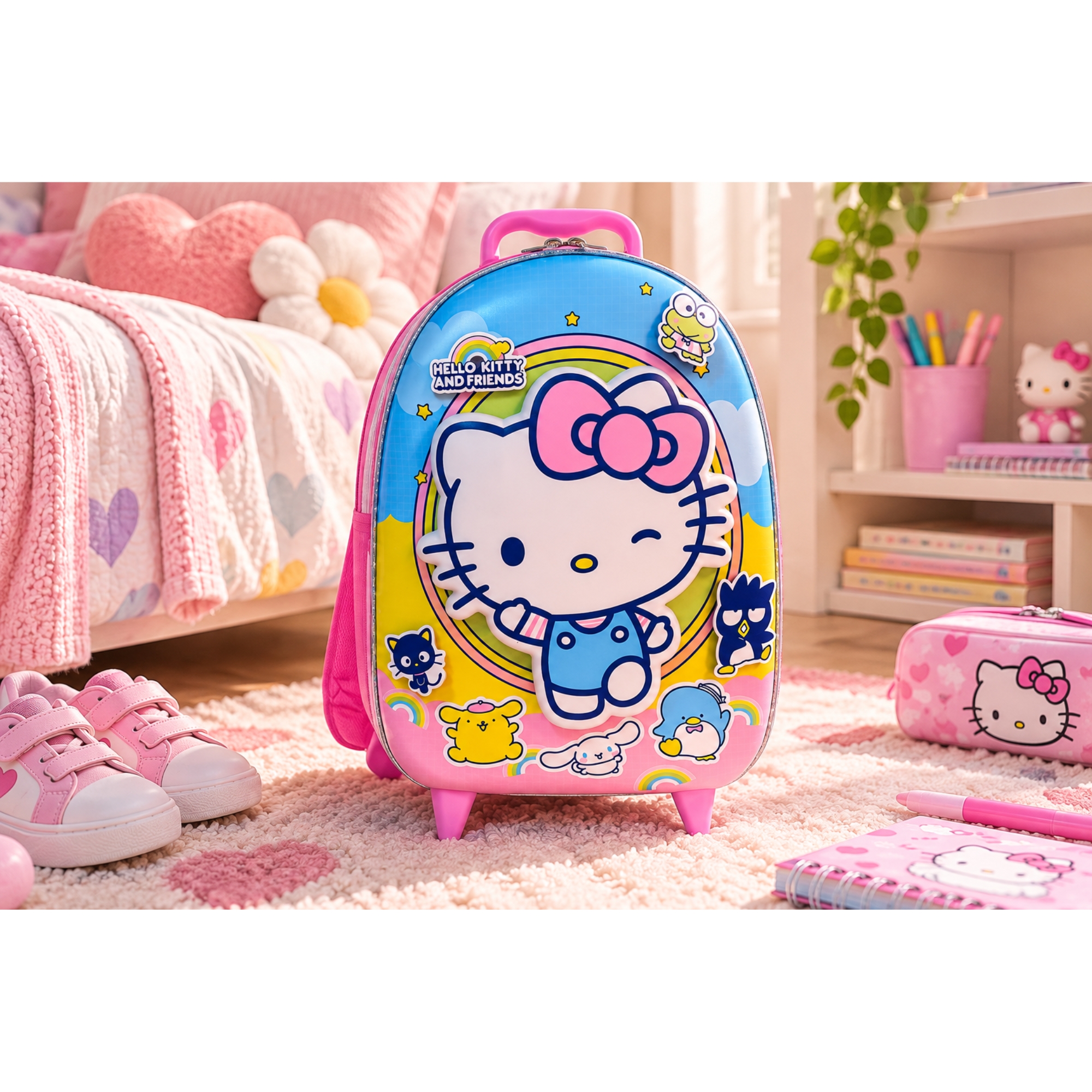 Mala Infantil Hello Kitty Candy Colors c/ Rodinha Diplomata - 2823CM26