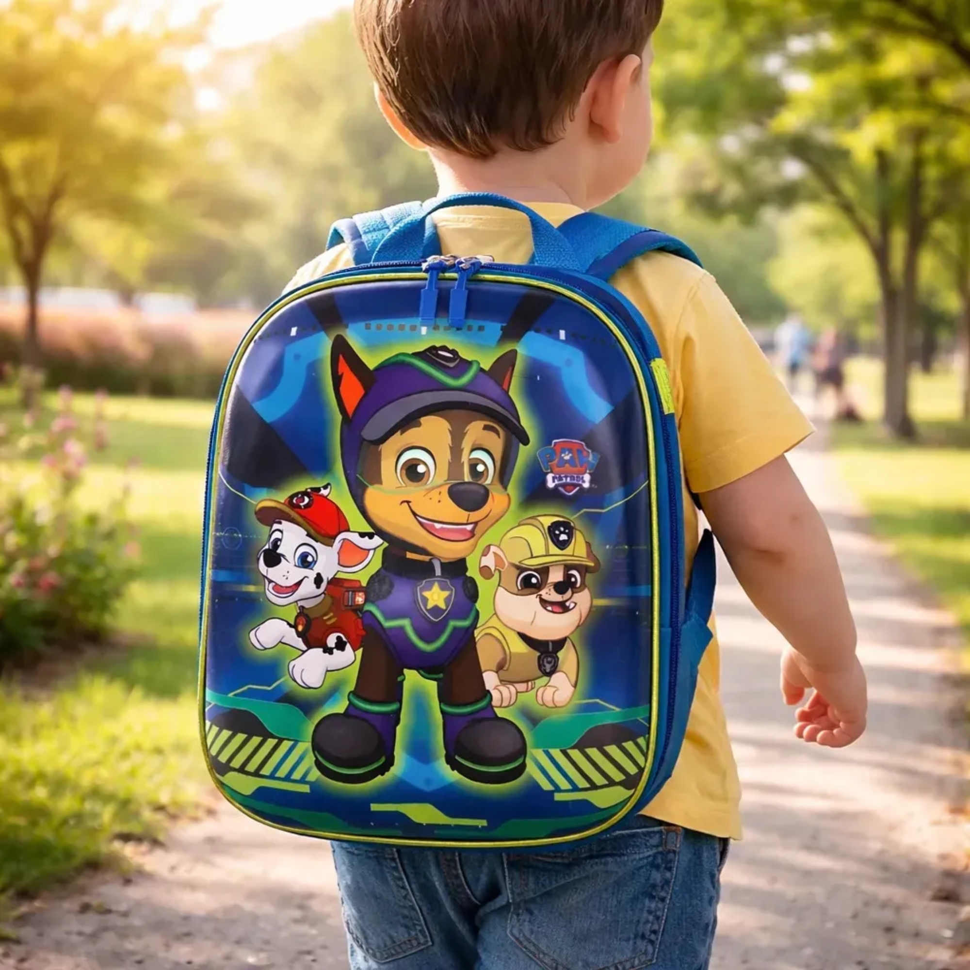 Mochila Infantil Paw Patrol Patrulha Canina Chase SPY com Alça de Costas Diplomata - 2993EX23
