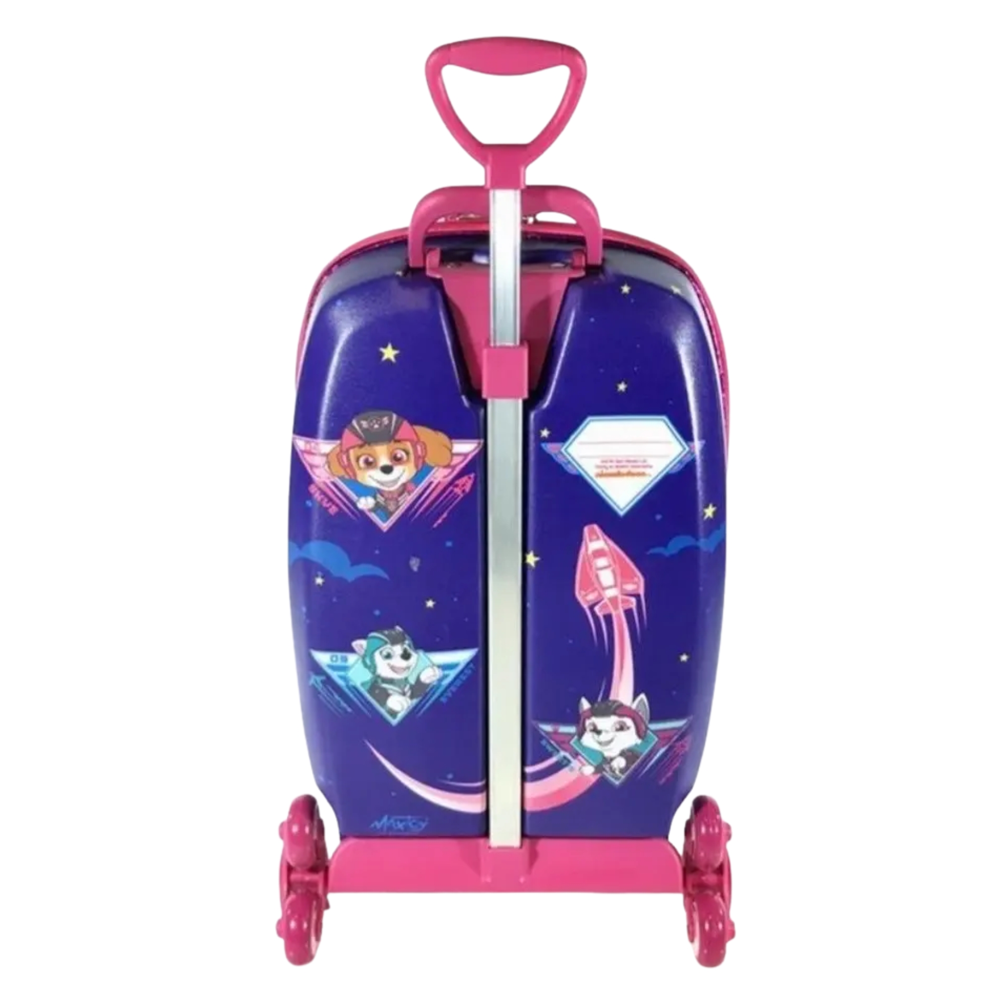 Mala Infantil Paw Patrol Patrulha Canina Skye Jet Rosa com Rodinha Tripla Diplomata - 2993FM21