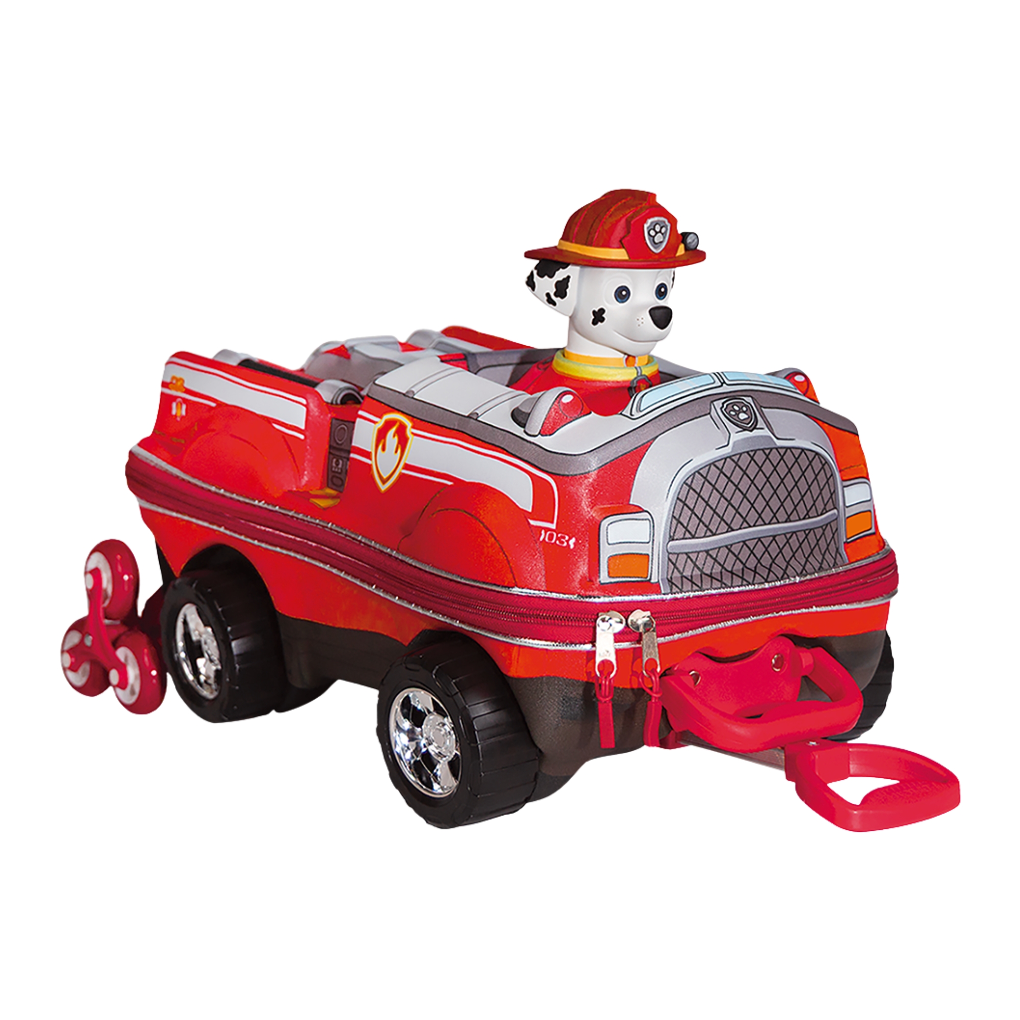 Mala Infantil Paw Patrol Patrulha Canina Marshall Carro com Rodinha Tripla Diplomata - 2993JM25
