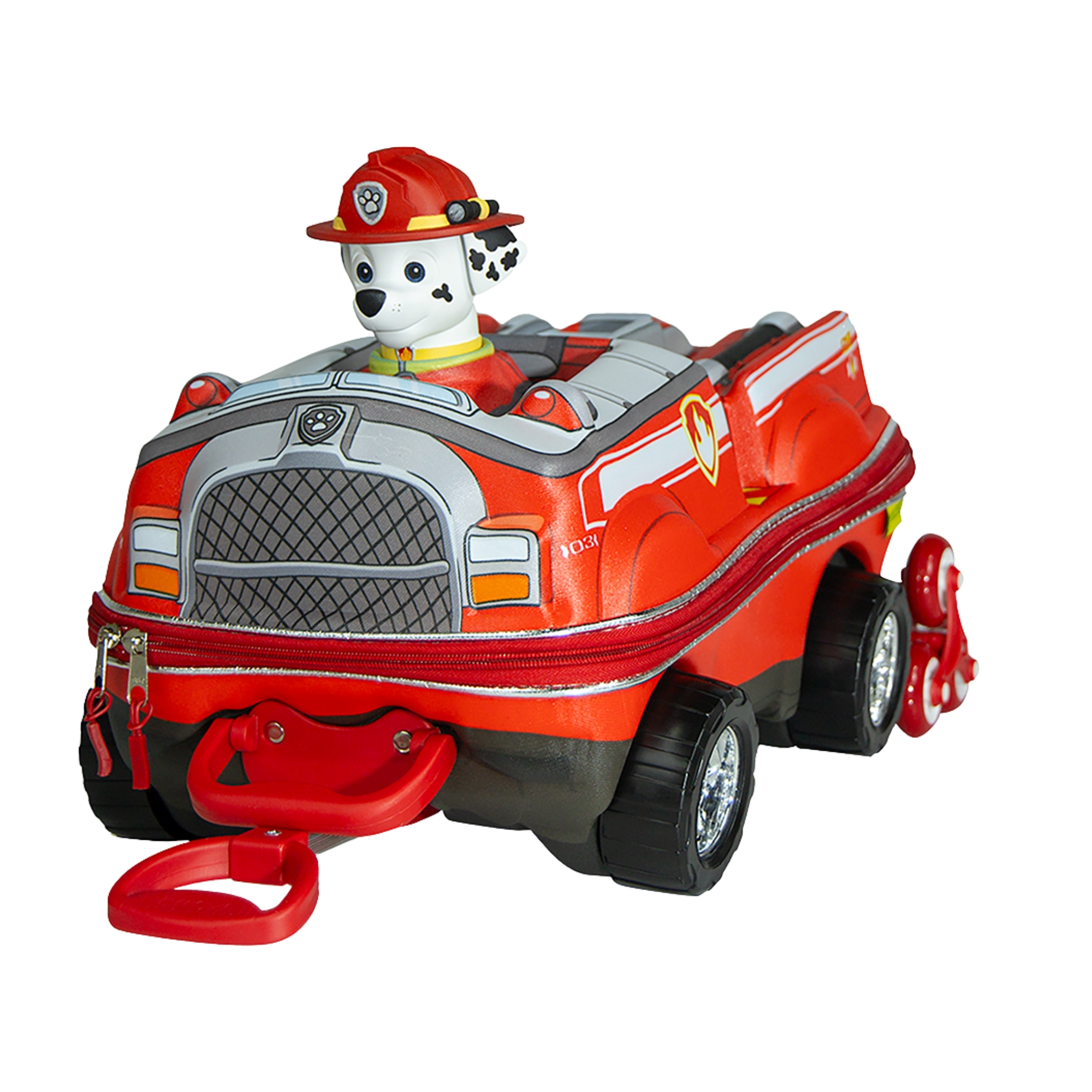 Mala Infantil Paw Patrol Patrulha Canina Marshall Carro com Rodinha Tripla Diplomata - 2993JM25