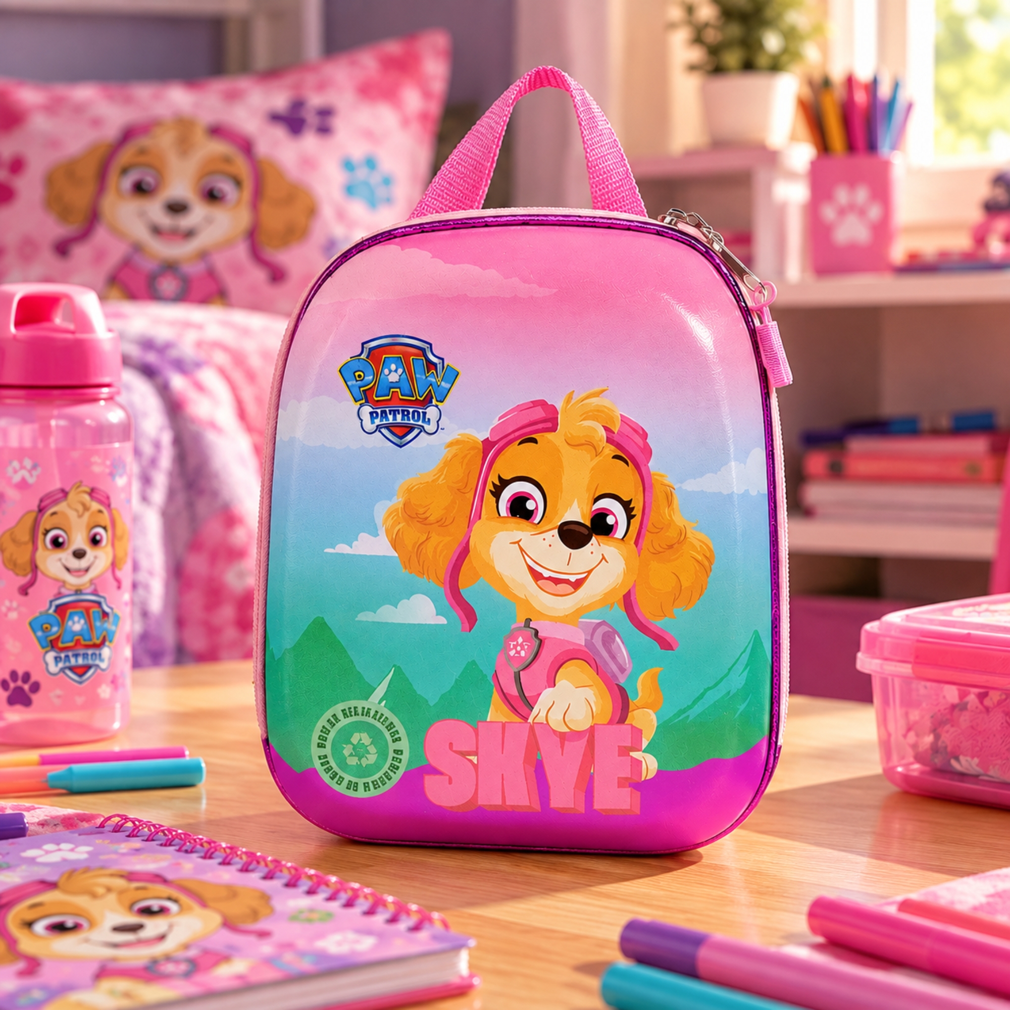Mochila Infantil Paw Patrol Patrulha Canina Skye Nave com Alça de Costas Diplomata - 2993KX25