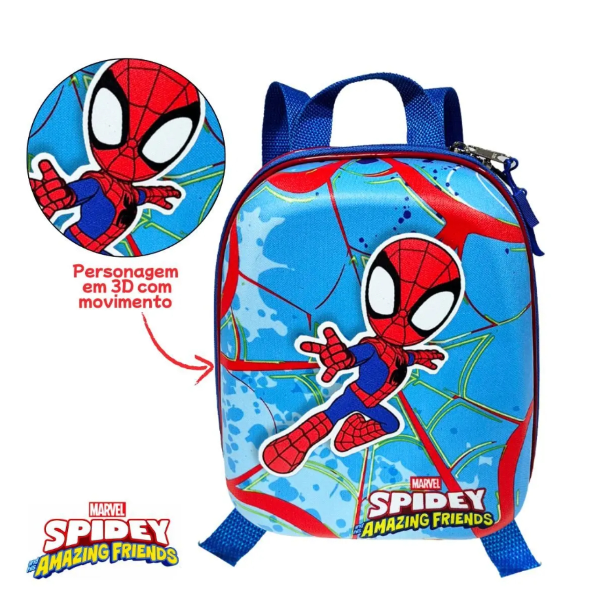 Mochila Infantil Spidey Peter com Alça de Costas Diplomata - 3801AX26