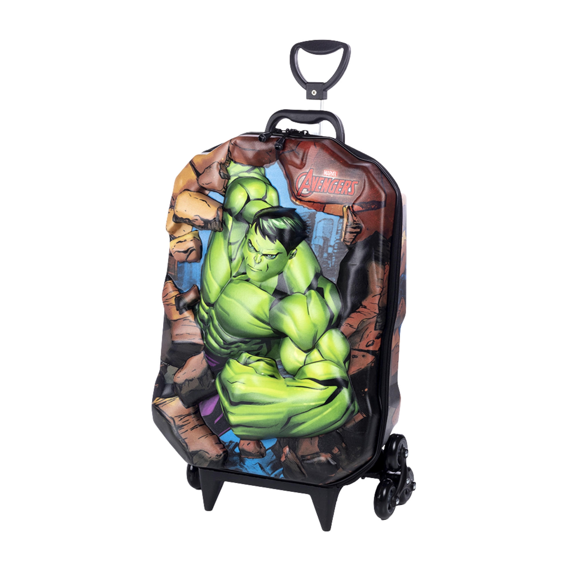Mala Infantil Avengers Vingadores Hulk com Rodinha Tripla Diplomata - 3850CM22