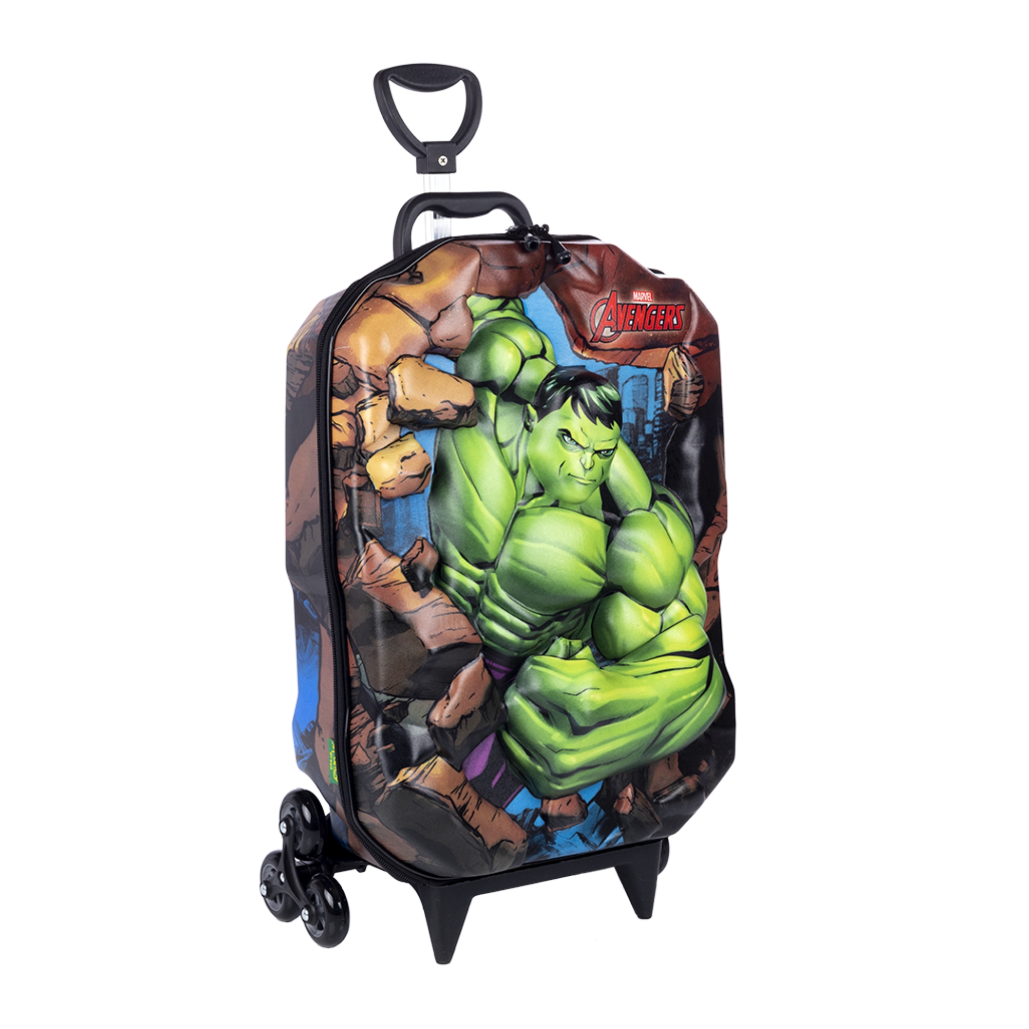 Mala Infantil Avengers Vingadores Hulk com Rodinha Tripla Diplomata - 3850CM22