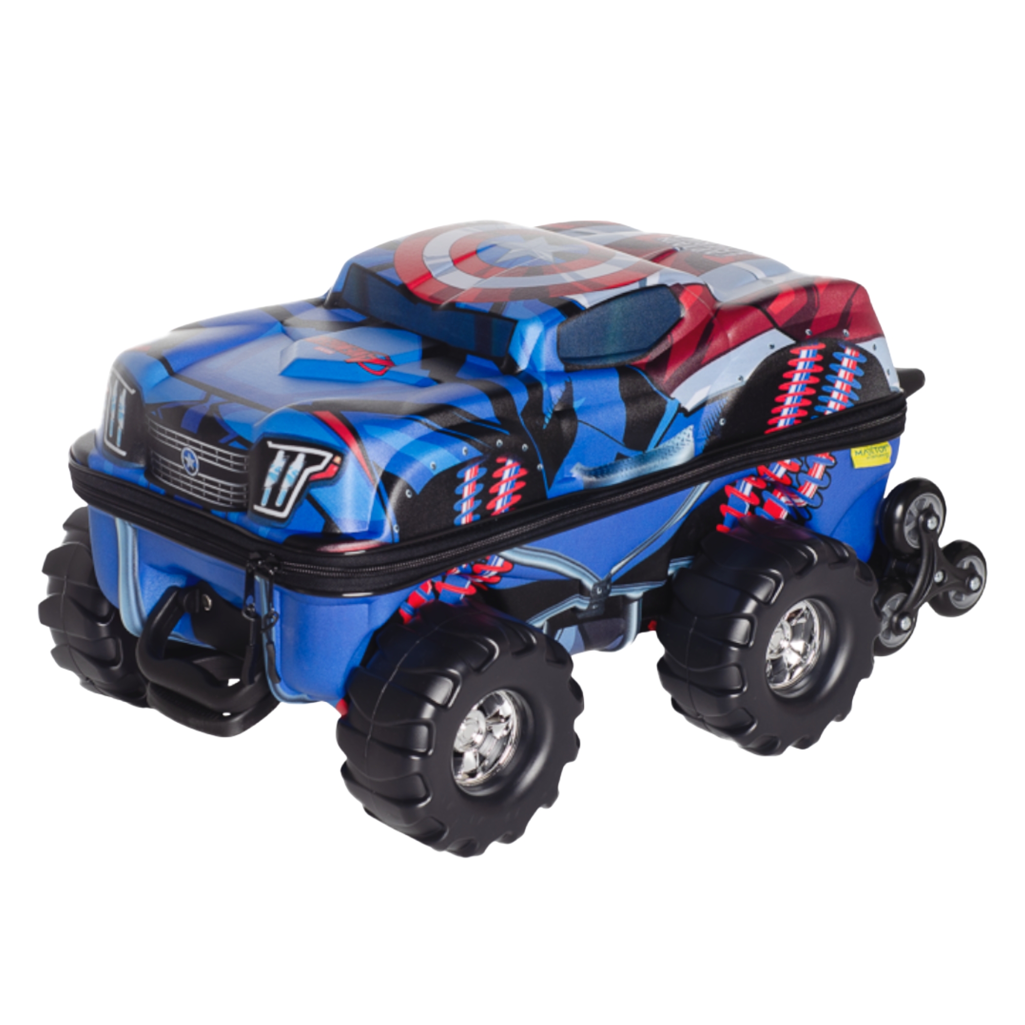 Mala Infantil Avengers Capitão América Monster Trucks com Rodinha Tripla Diplomata - 3850IM24