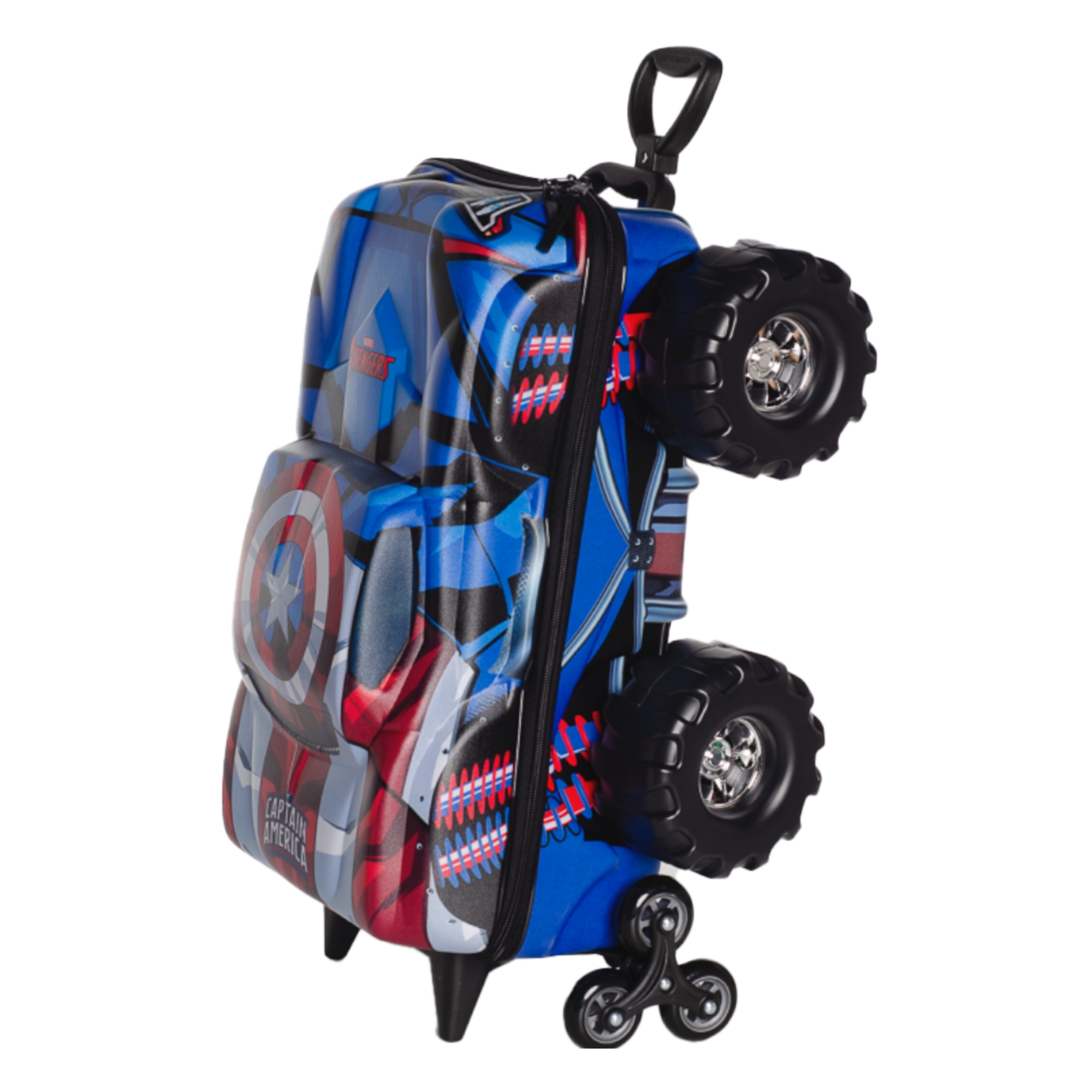 Mala Infantil Avengers Capitão América Monster Trucks com Rodinha Tripla Diplomata - 3850IM24