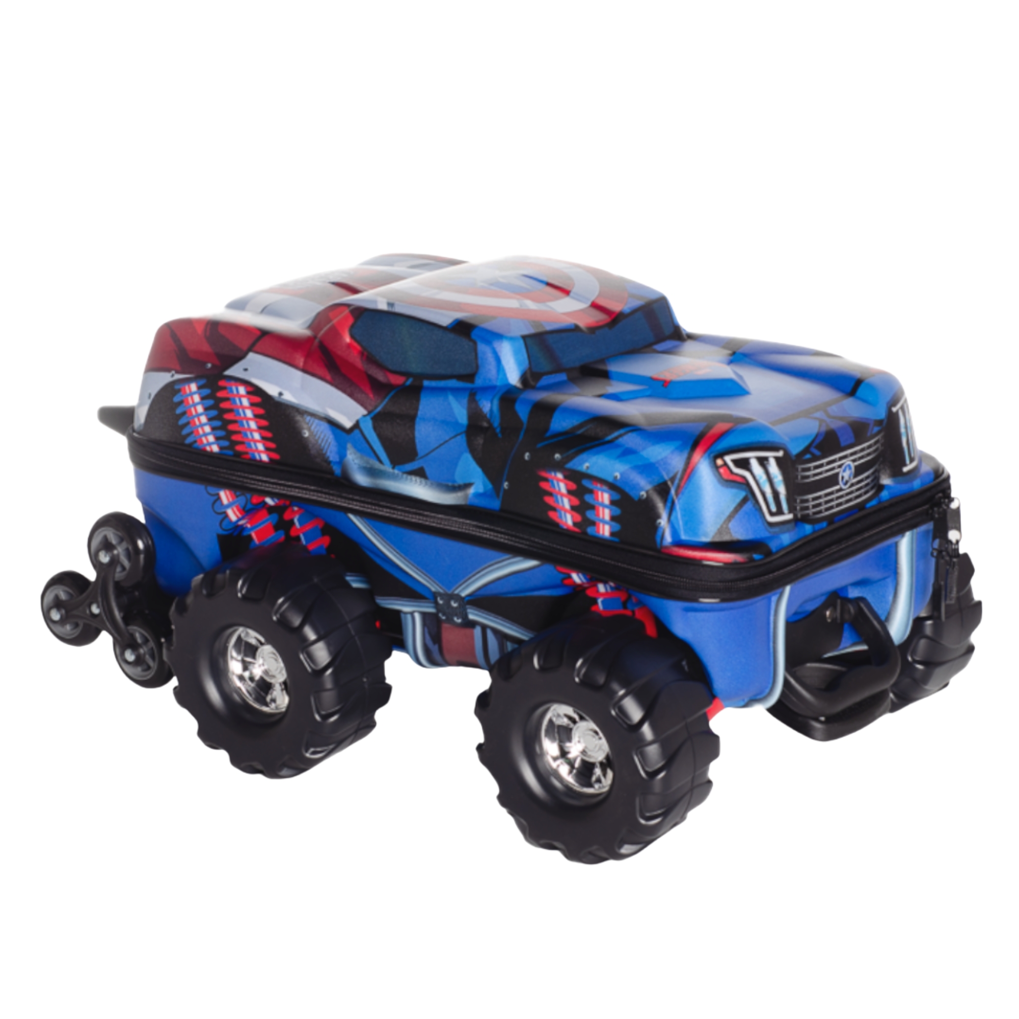 Mala Infantil Avengers Capitão América Monster Trucks com Rodinha Tripla Diplomata - 3850IM24