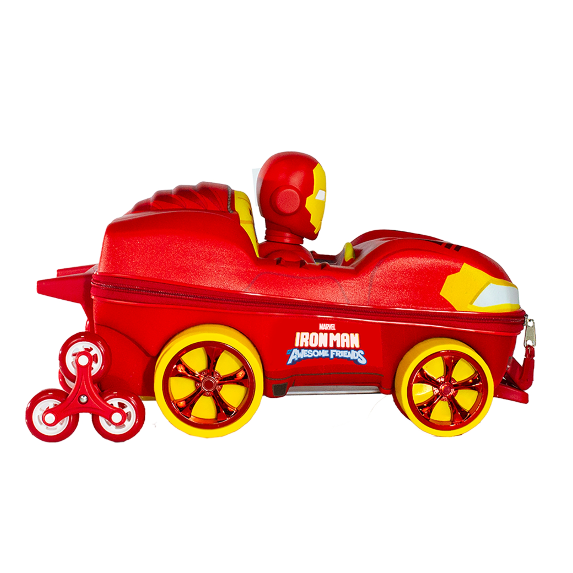 Mala Infantil Avengers Iron Man Homem de Ferro Carro c/ Rodinha Tripla Diplomata - 3850PM2