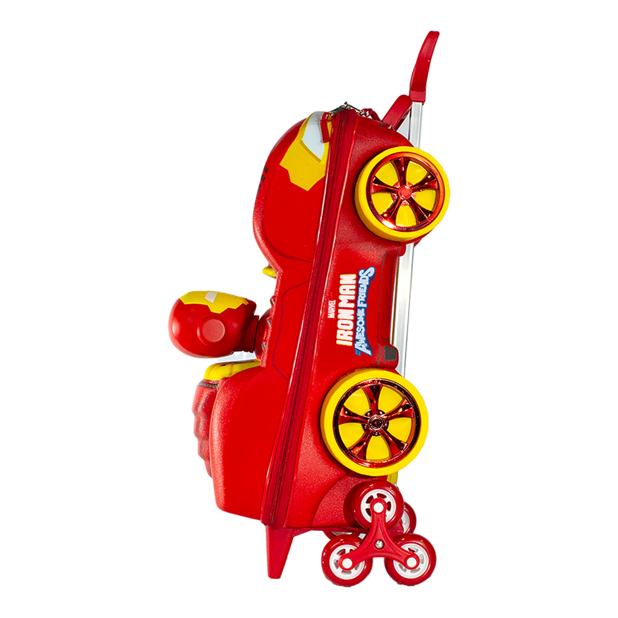 Mala Infantil Avengers Iron Man Homem de Ferro Carro c/ Rodinha Tripla Diplomata - 3850PM2