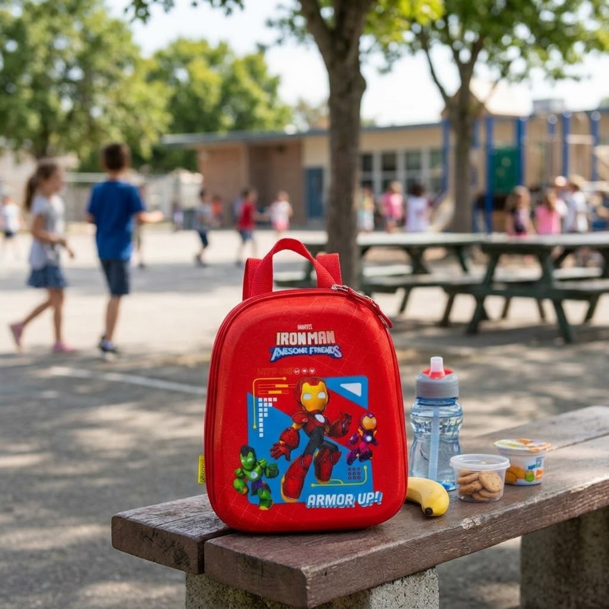 Mochila Infantil Iron Man Homem de Ferro Carro com Alça de Costas Diplomata - 3850PX25