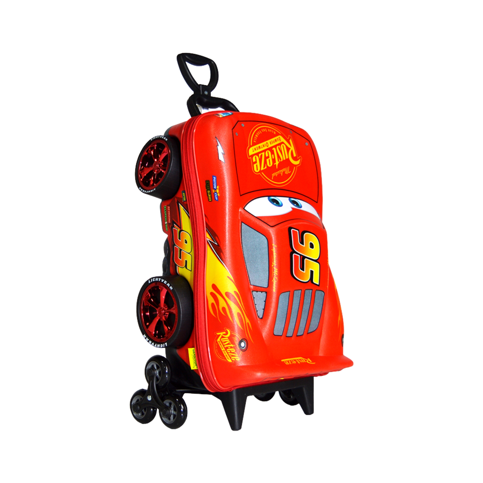 Mala Infantil Disney Carros McQueen Vermelho com Rodinha Tripla Diplomata - 3851AM22