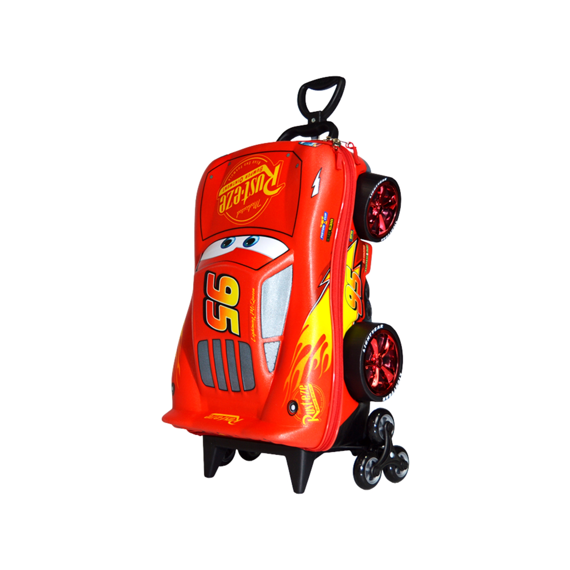 Mala Infantil Disney Carros McQueen Vermelho com Rodinha Tripla Diplomata - 3851AM22