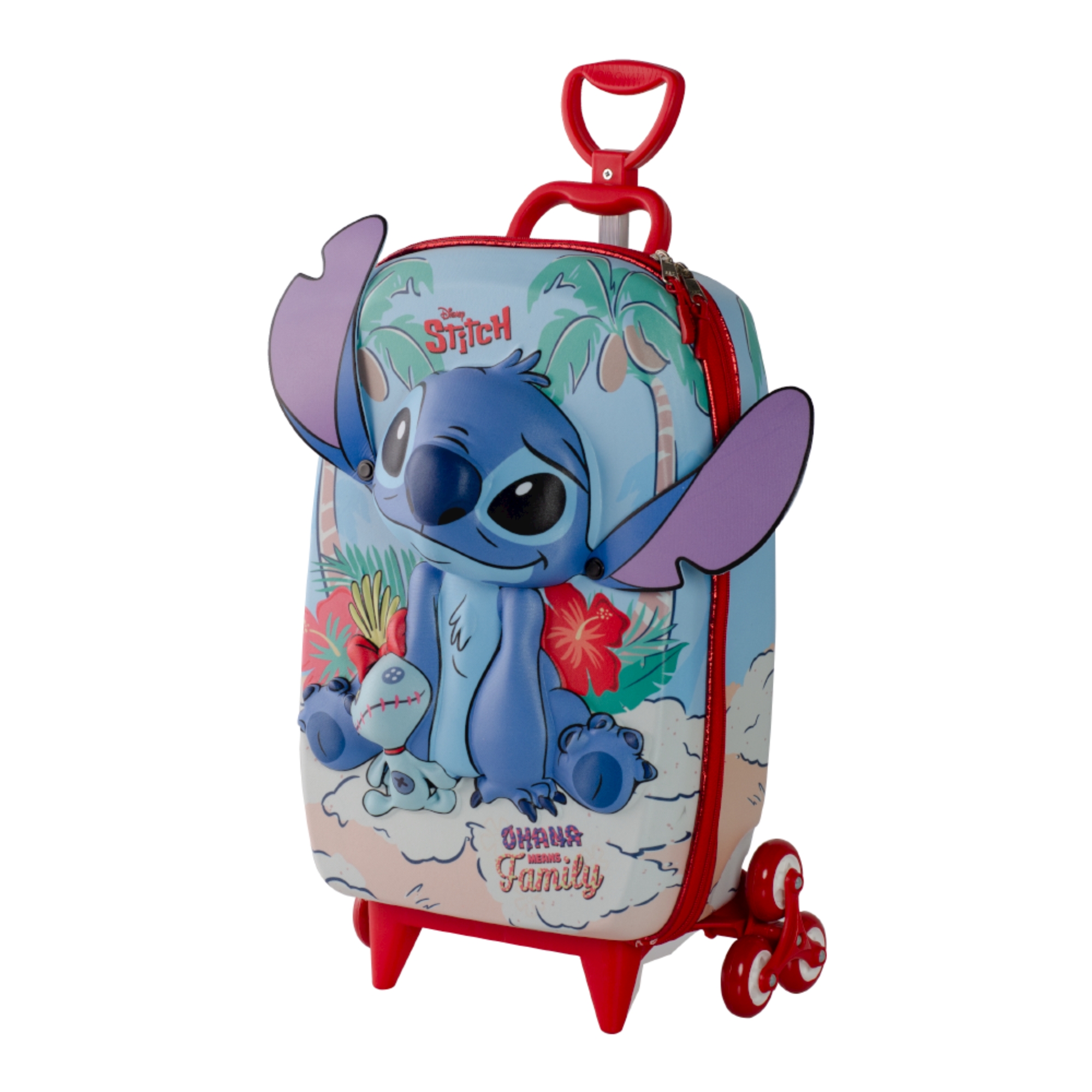 Mala Infantil Stitch Praia c/ Rodinhas 360º Diplomata - 3857AM24
