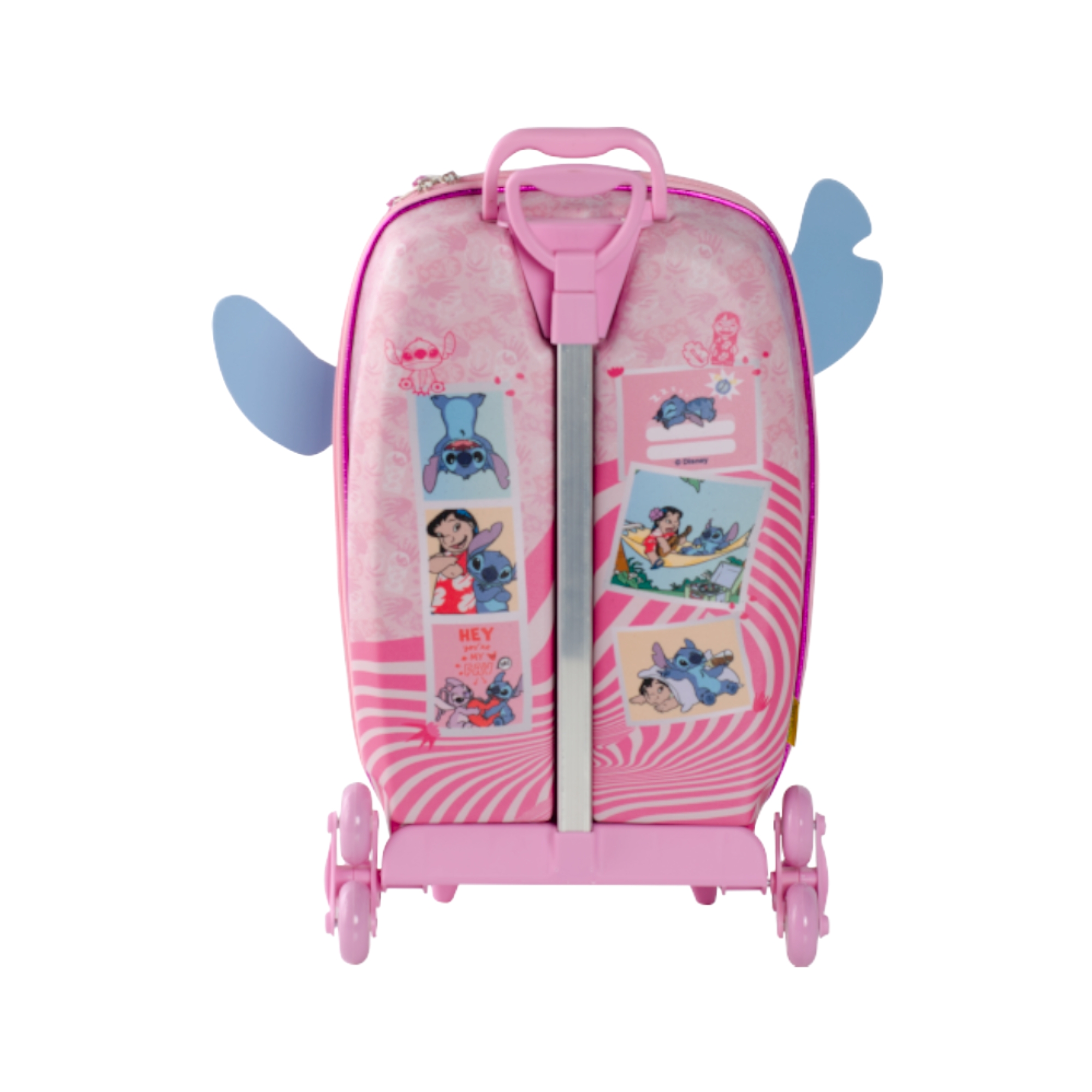 Mala Infantil Stitch Rosa com rodinhas Diplomata - 3857BM24