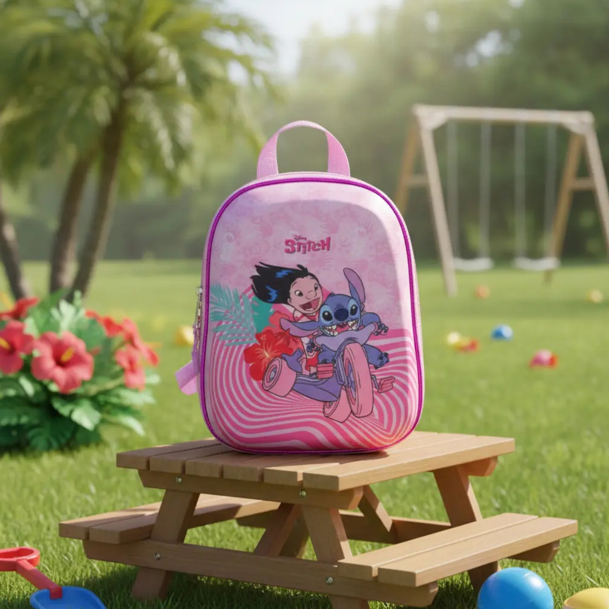 Mochila Infantil Stitch Rosa Diplomata - 3857BX24