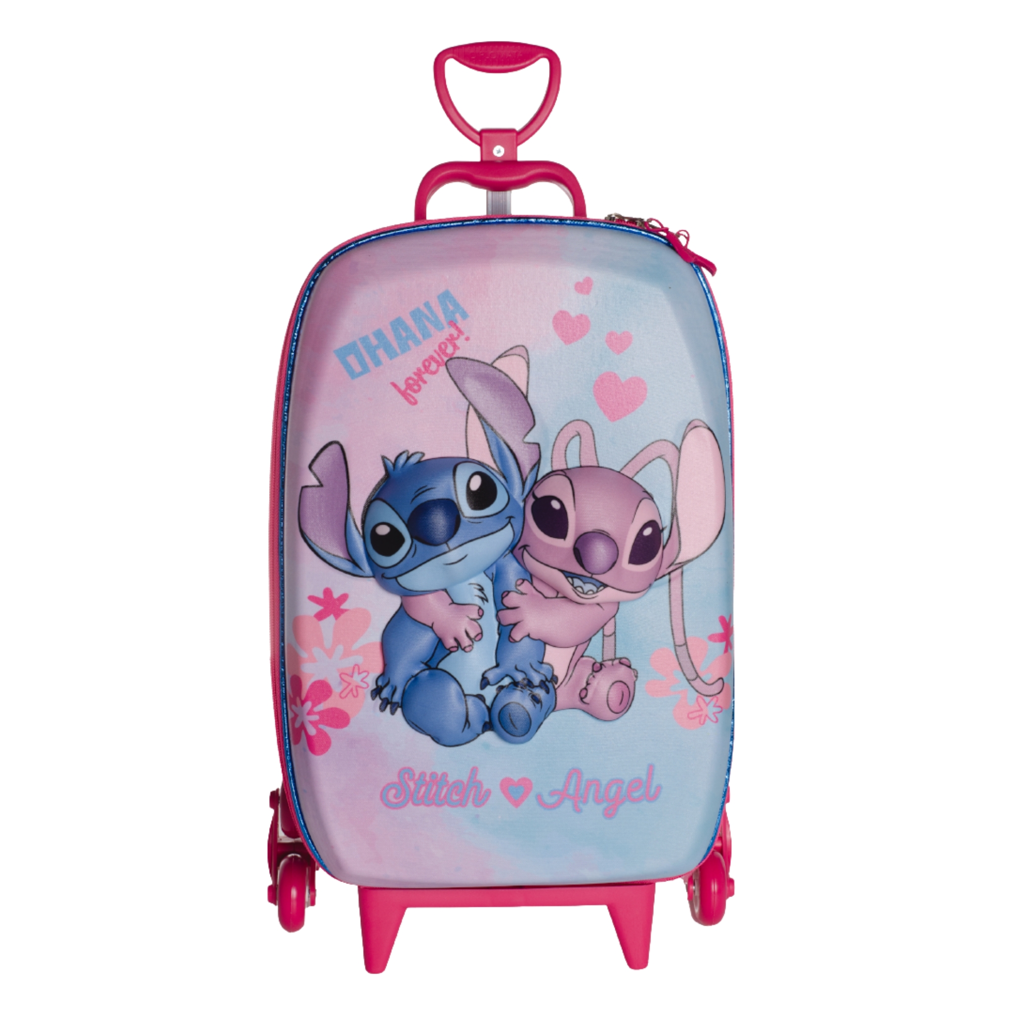 Mala Infantil c/ Rodinhas Stitch e Angel Diplomata - 3857DM24