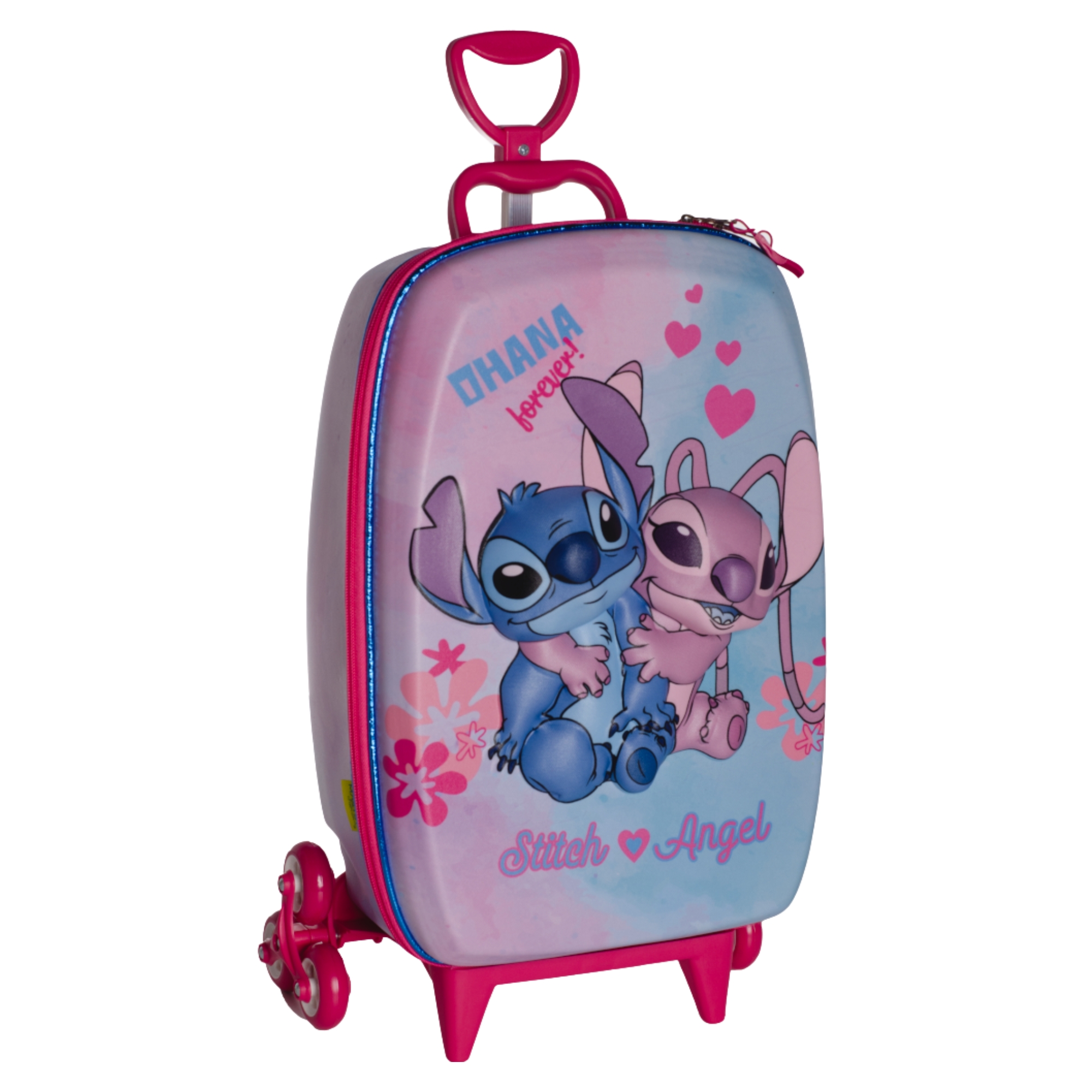Mala Infantil c/ Rodinhas Stitch e Angel Diplomata - 3857DM24