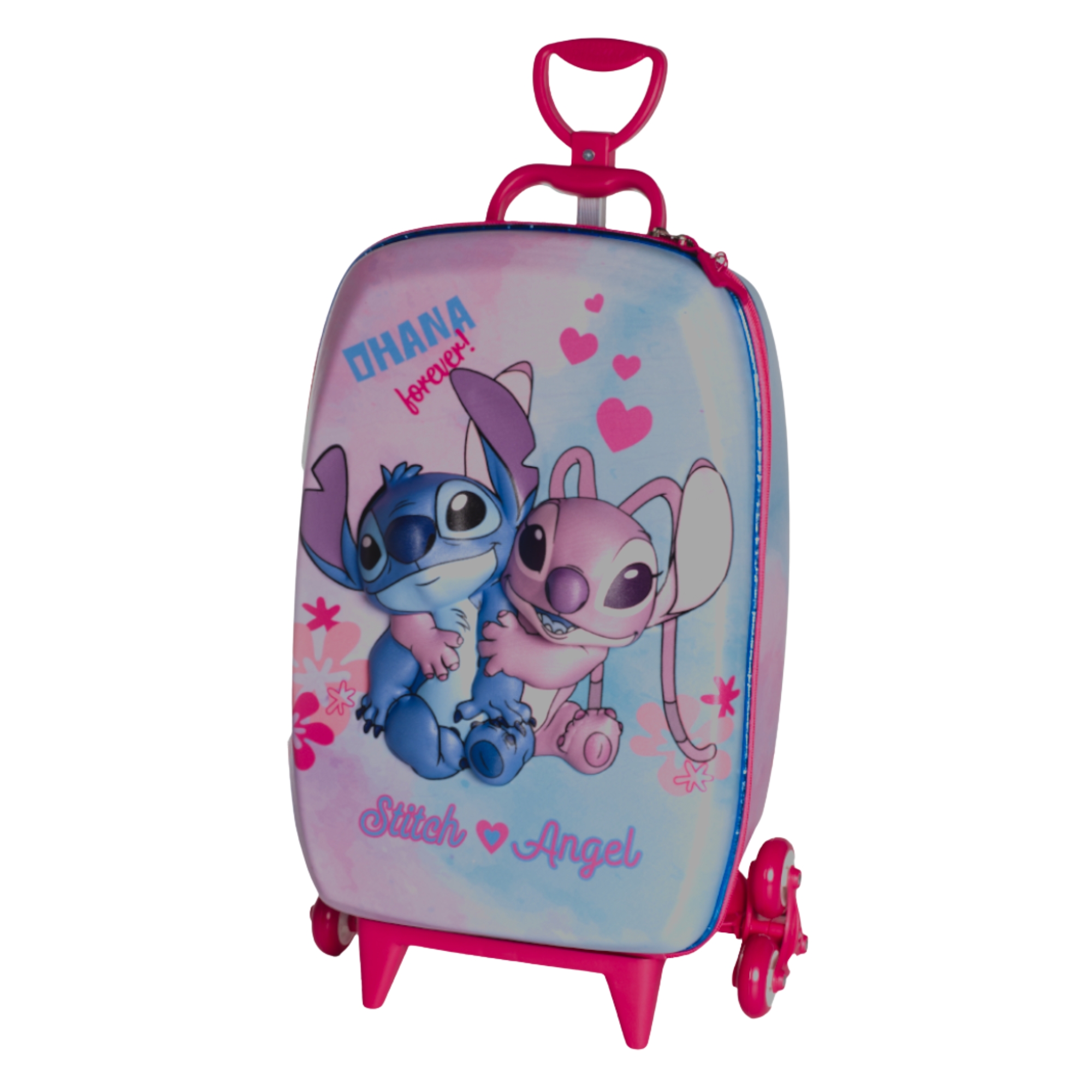 Mala Infantil c/ Rodinhas Stitch e Angel Diplomata - 3857DM24