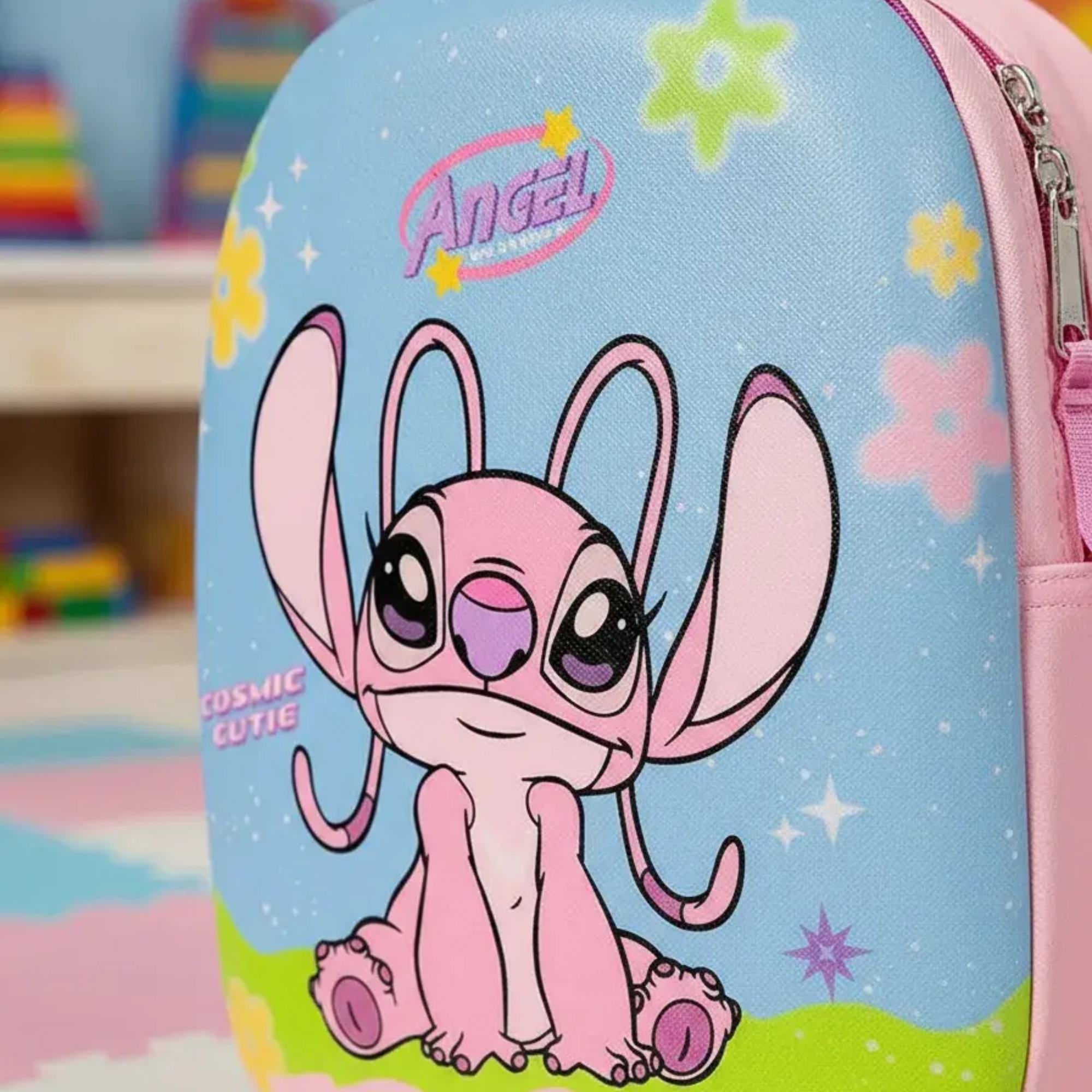 Mochila Infantil Angel (Stitch) com Alça de Costas Diplomata - 3857EX25