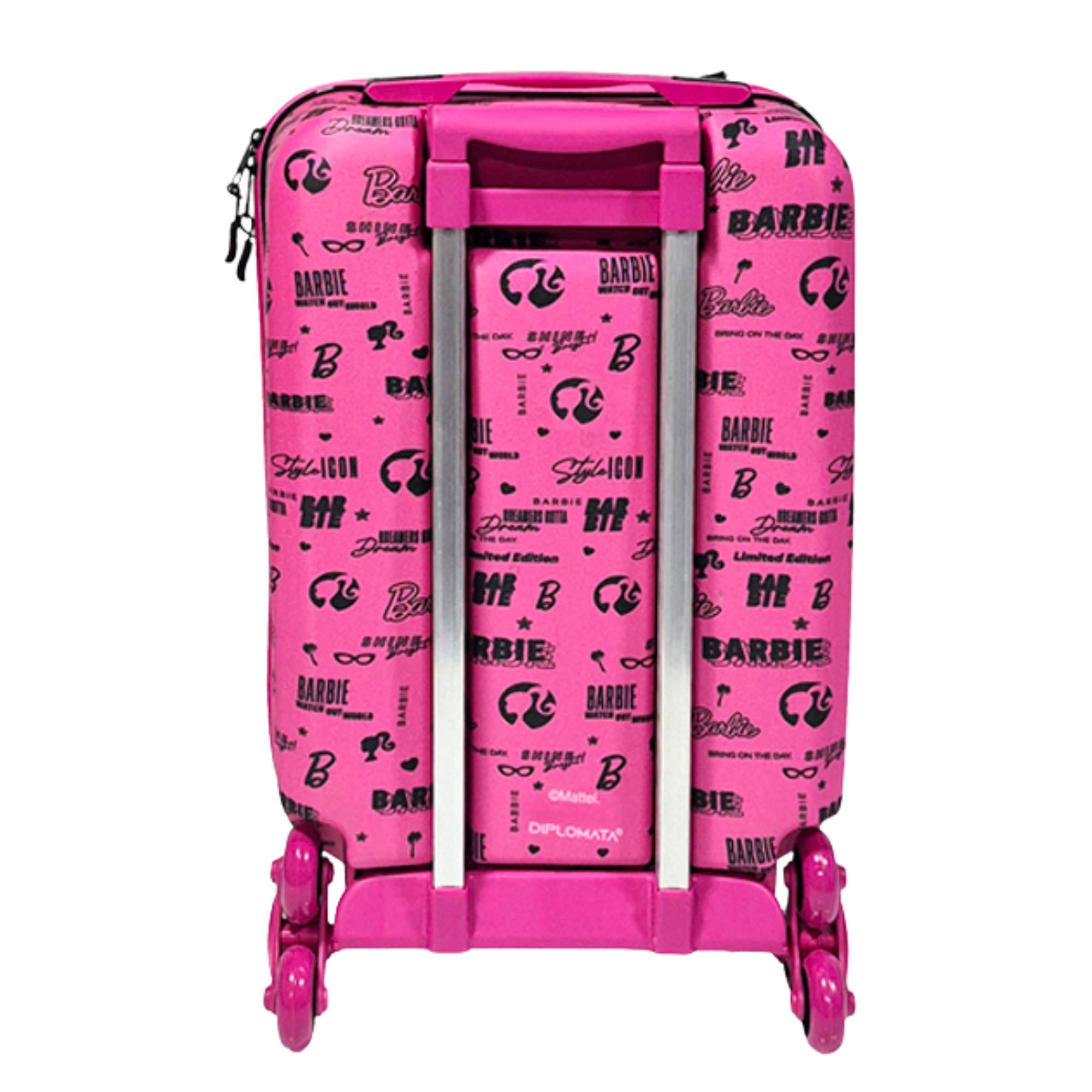 Mala Barbie Pink Style c/ Rodinhas Triplas Diplomata - 4020M26