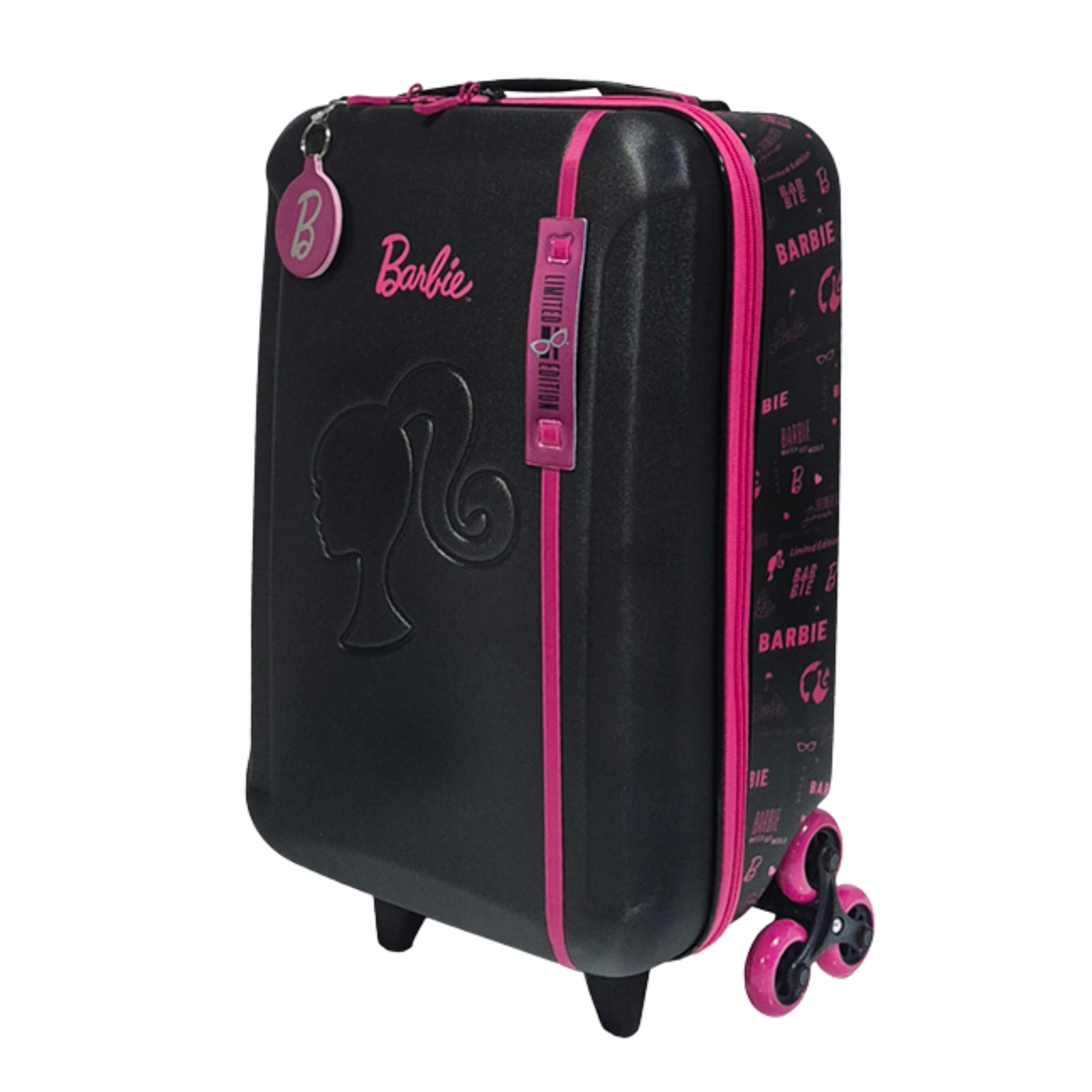 Mala de Viagem da Barbie Black Style c/ Rodinhas Triplas Diplomata - 4022M26