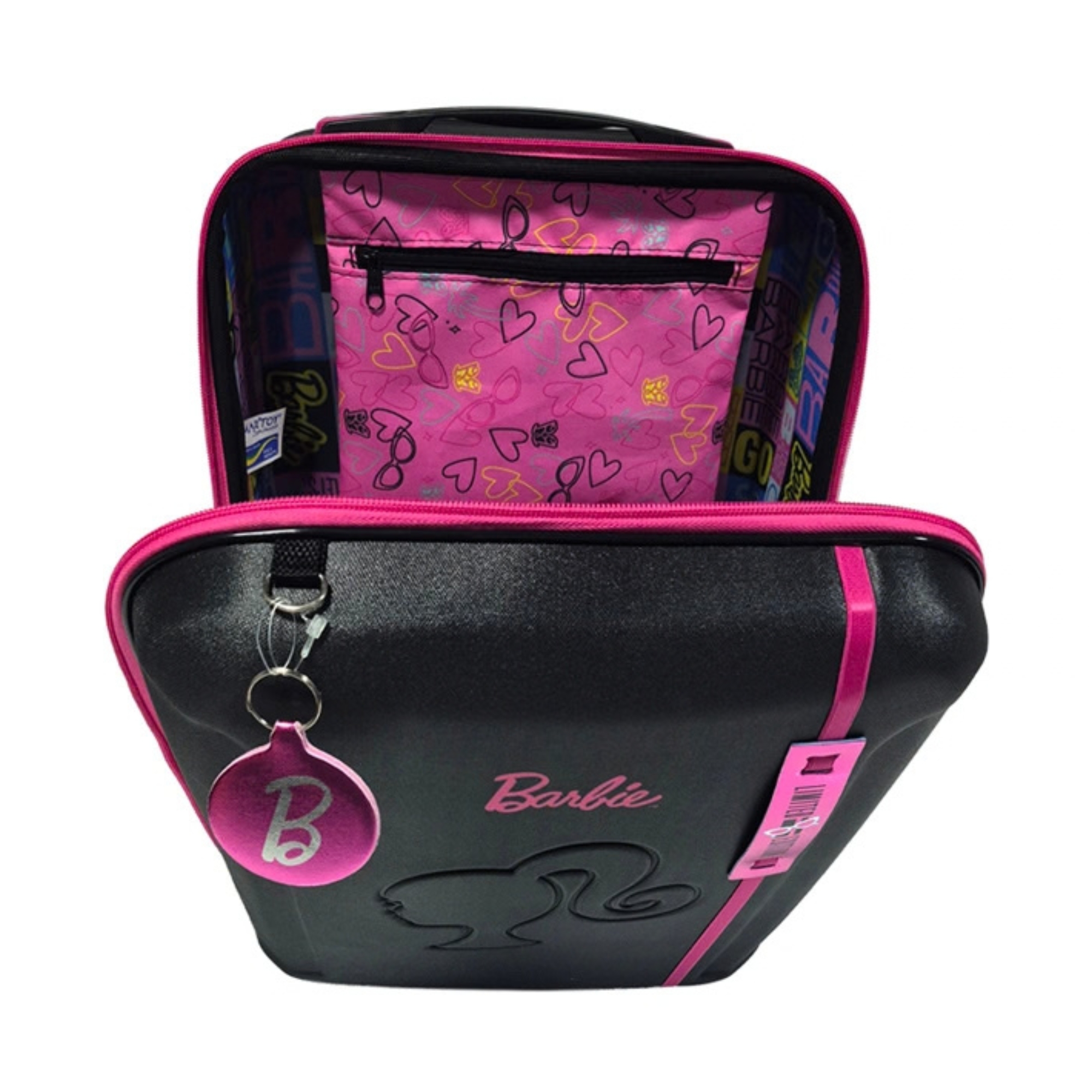Mala de Viagem da Barbie Black Style c/ Rodinhas Triplas Diplomata - 4022M26