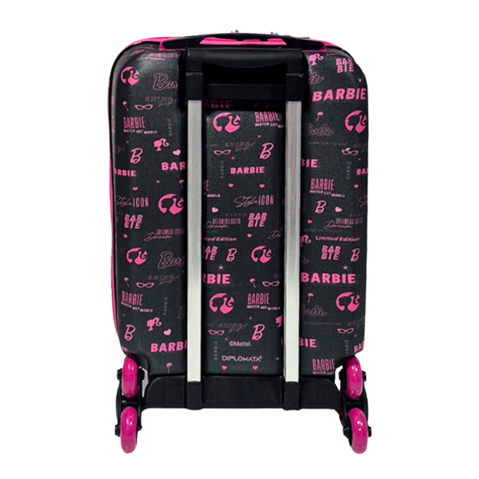 Mala de Viagem da Barbie Black Style c/ Rodinhas Triplas Diplomata - 4022M26
