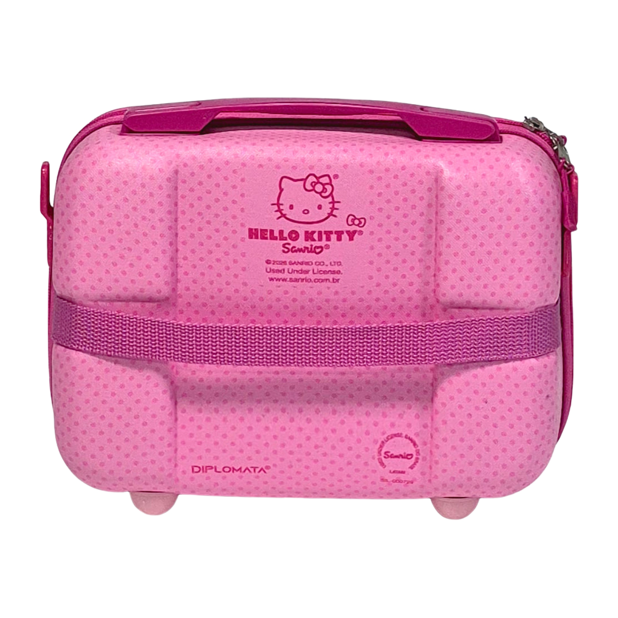 Frasqueira Hello Kitty Poá Rosa Diplomata - 4070F26
