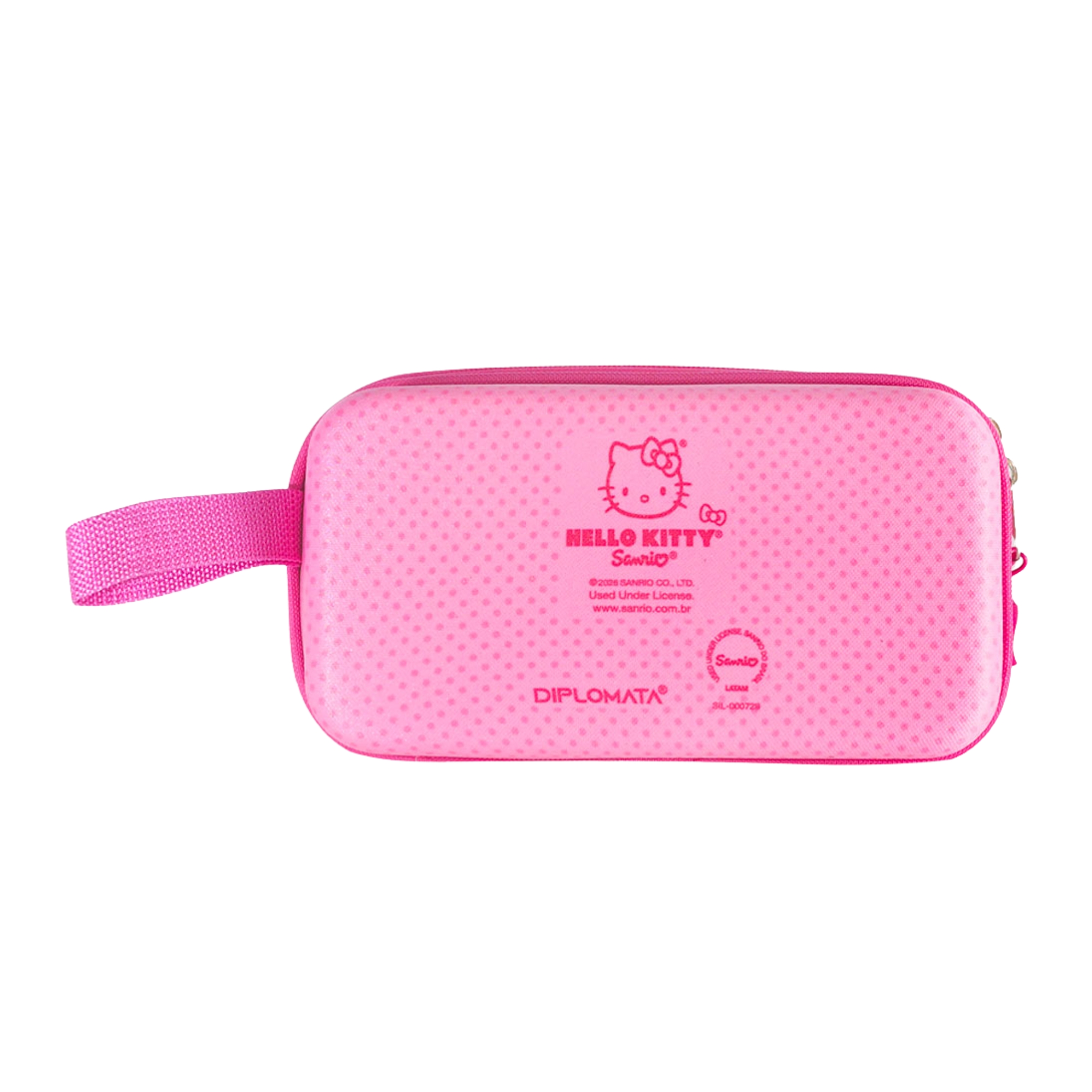Necessaire Hello Kitty Poá Rosa Diplomata - 4070N26