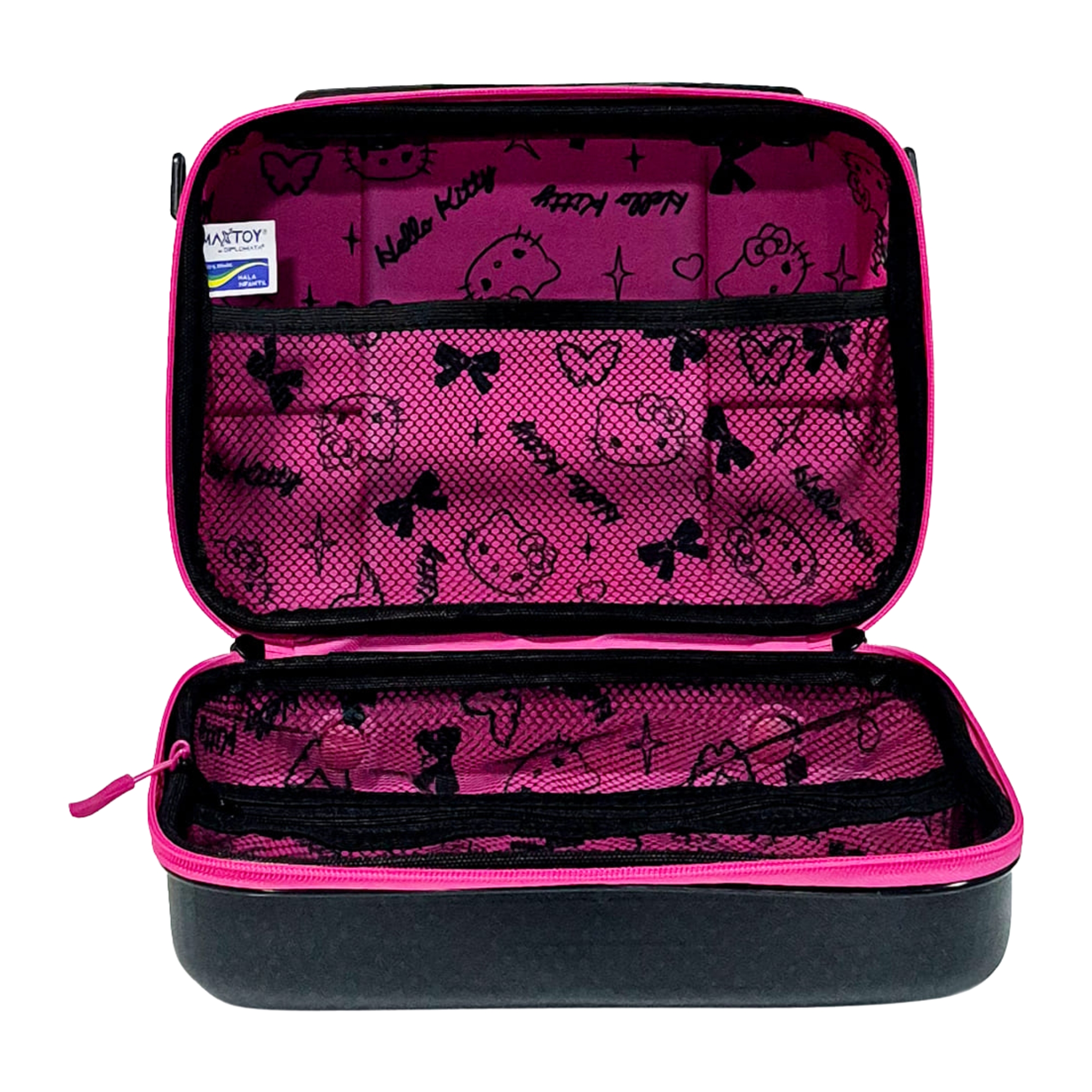 Frasqueira Hello Kitty Poá Preto Diplomata - 4071F26