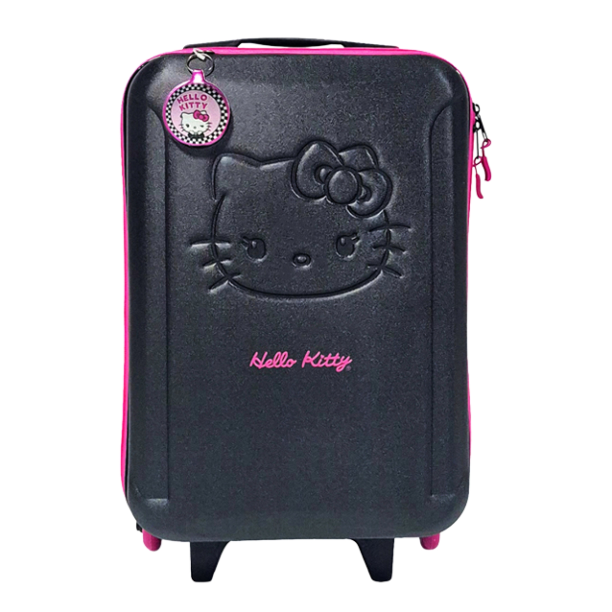 Mala com Rodinhas Hello Kitty Poá cor Preta Diplomata - 4071M26