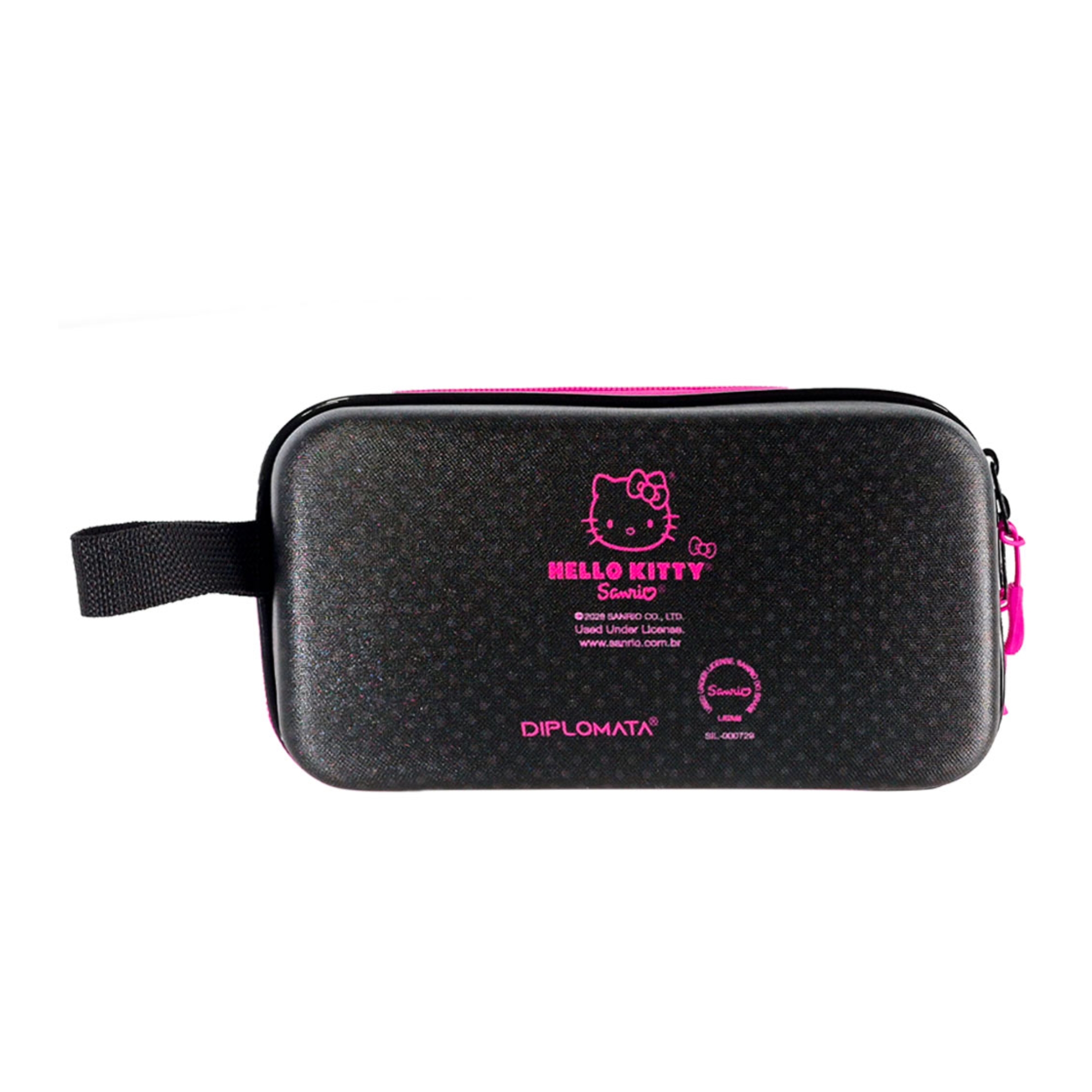 Necessaire Hello Kitty Poá cor Preta Diplomata - 4071N26